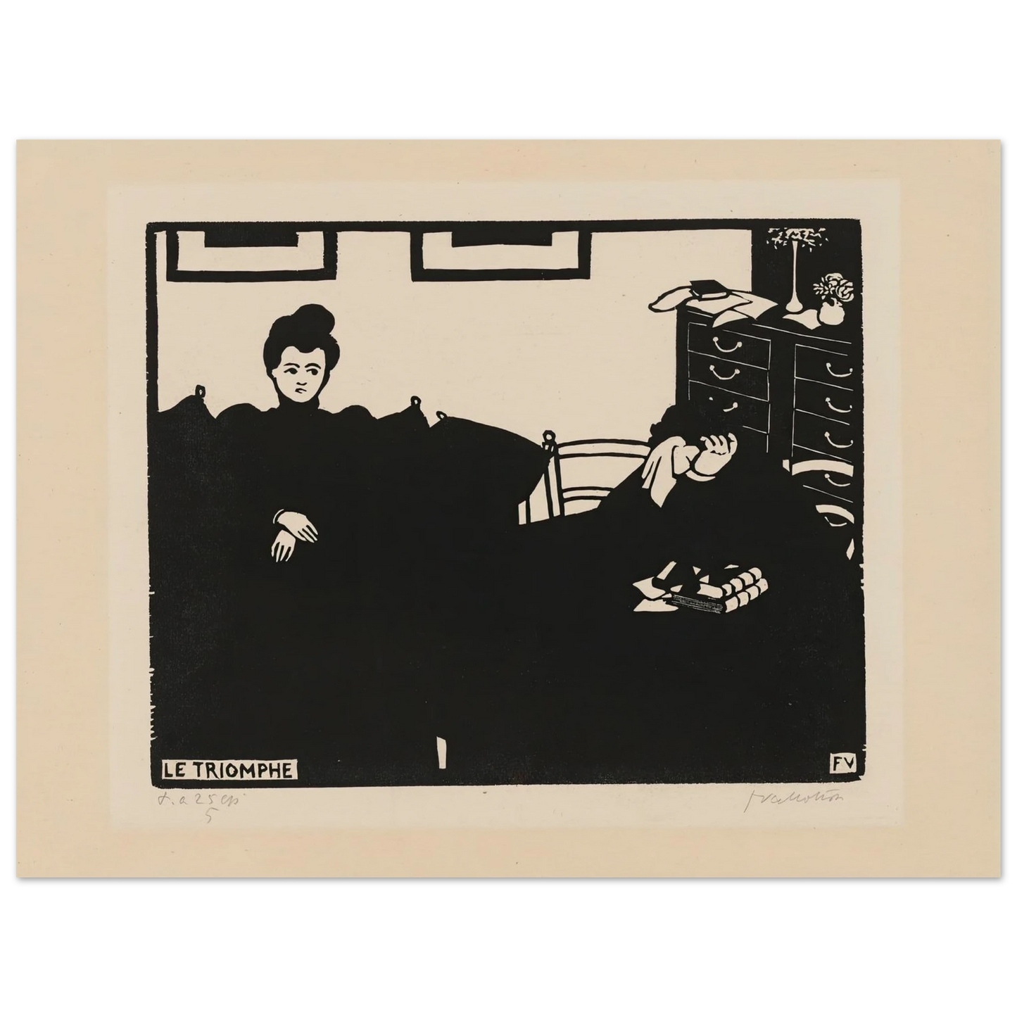 Triumph (Le Triomphe) (1898) Art Print | Felix Vallotton - Framed Poster - 30x40 cm / 12x16″ - Black frame