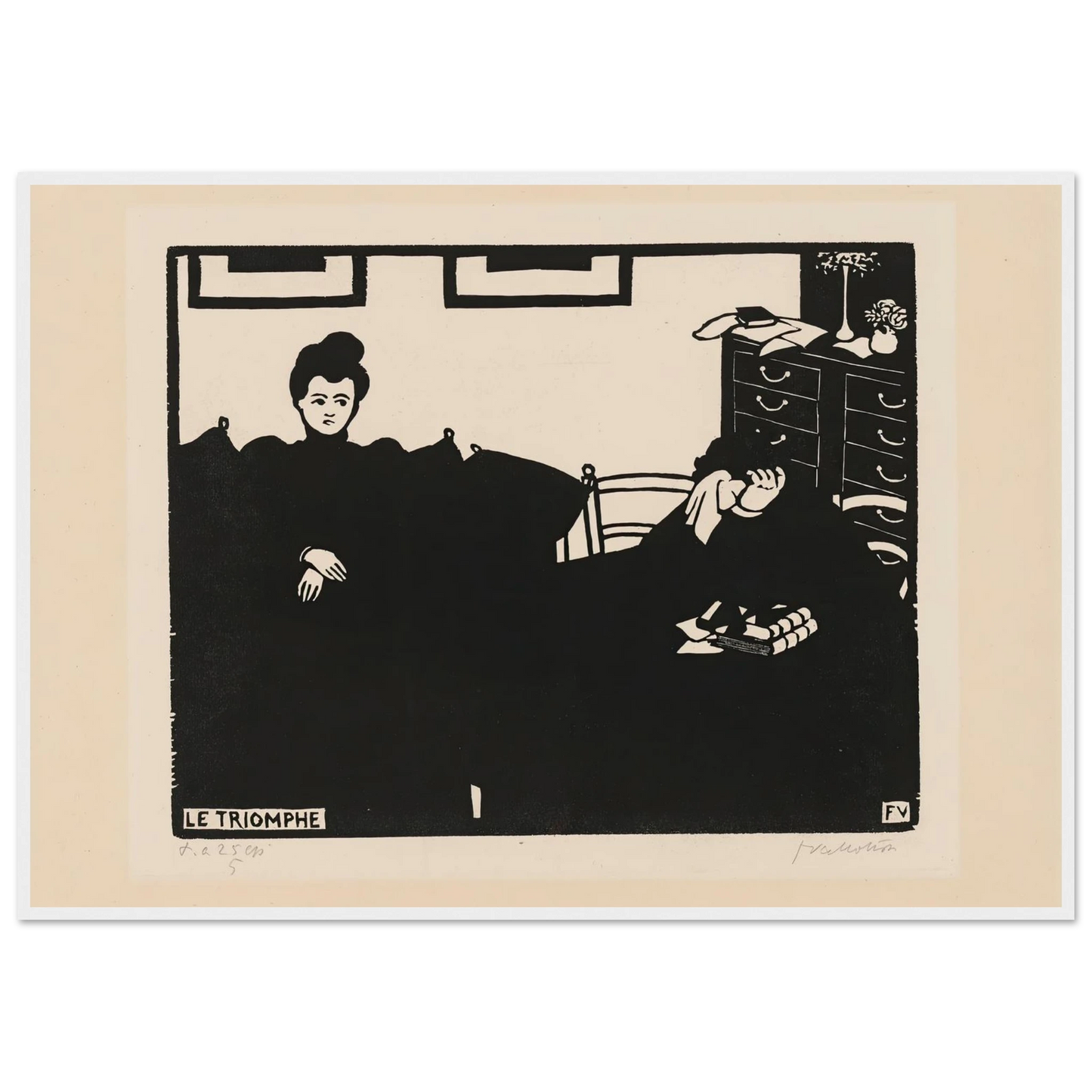 Triumph (Le Triomphe) (1898) Art Print | Felix Vallotton - Framed Poster - 30x40 cm / 12x16″ - Black frame