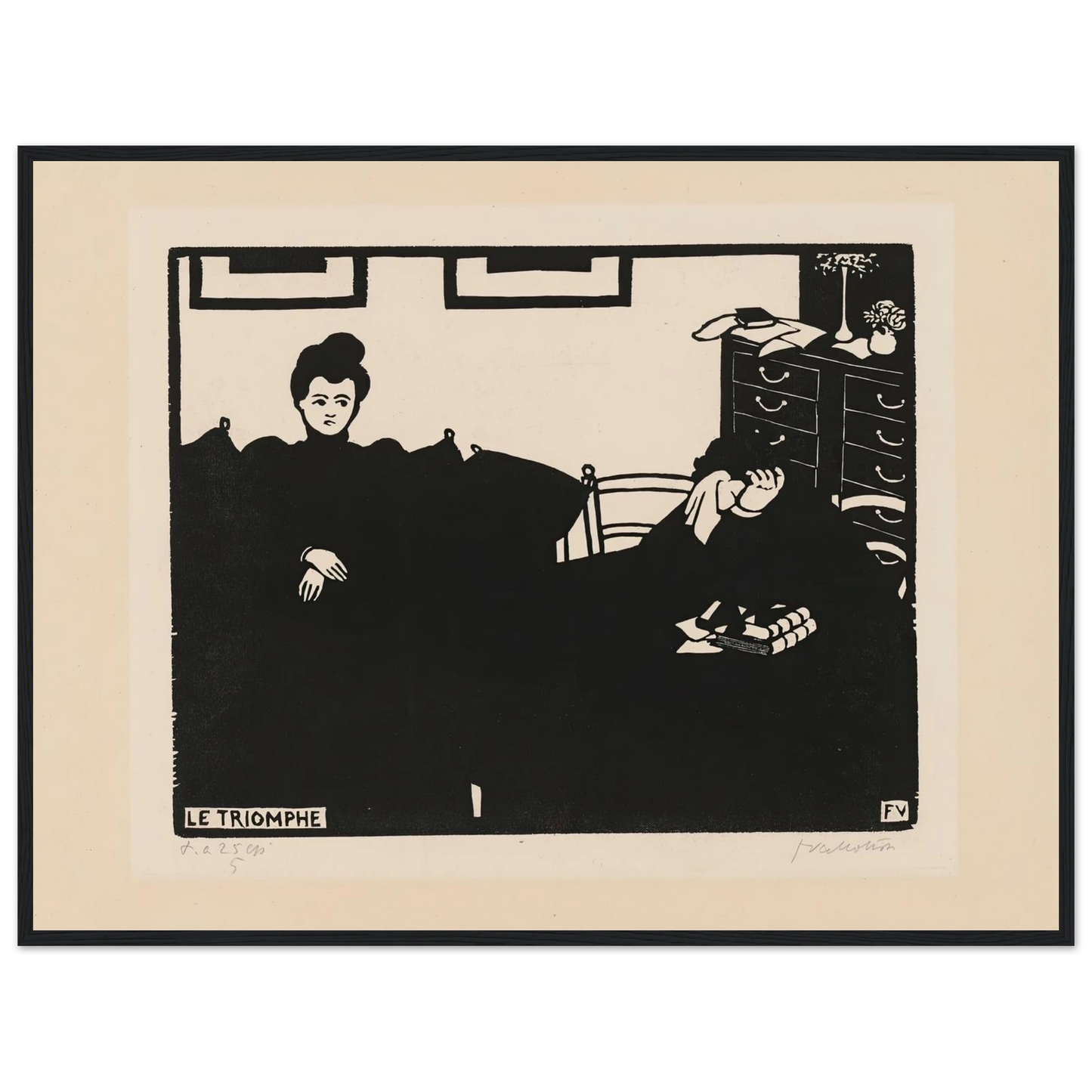 Triumph (Le Triomphe) (1898) Art Print | Felix Vallotton - Framed Poster - 30x40 cm / 12x16″ - Black frame