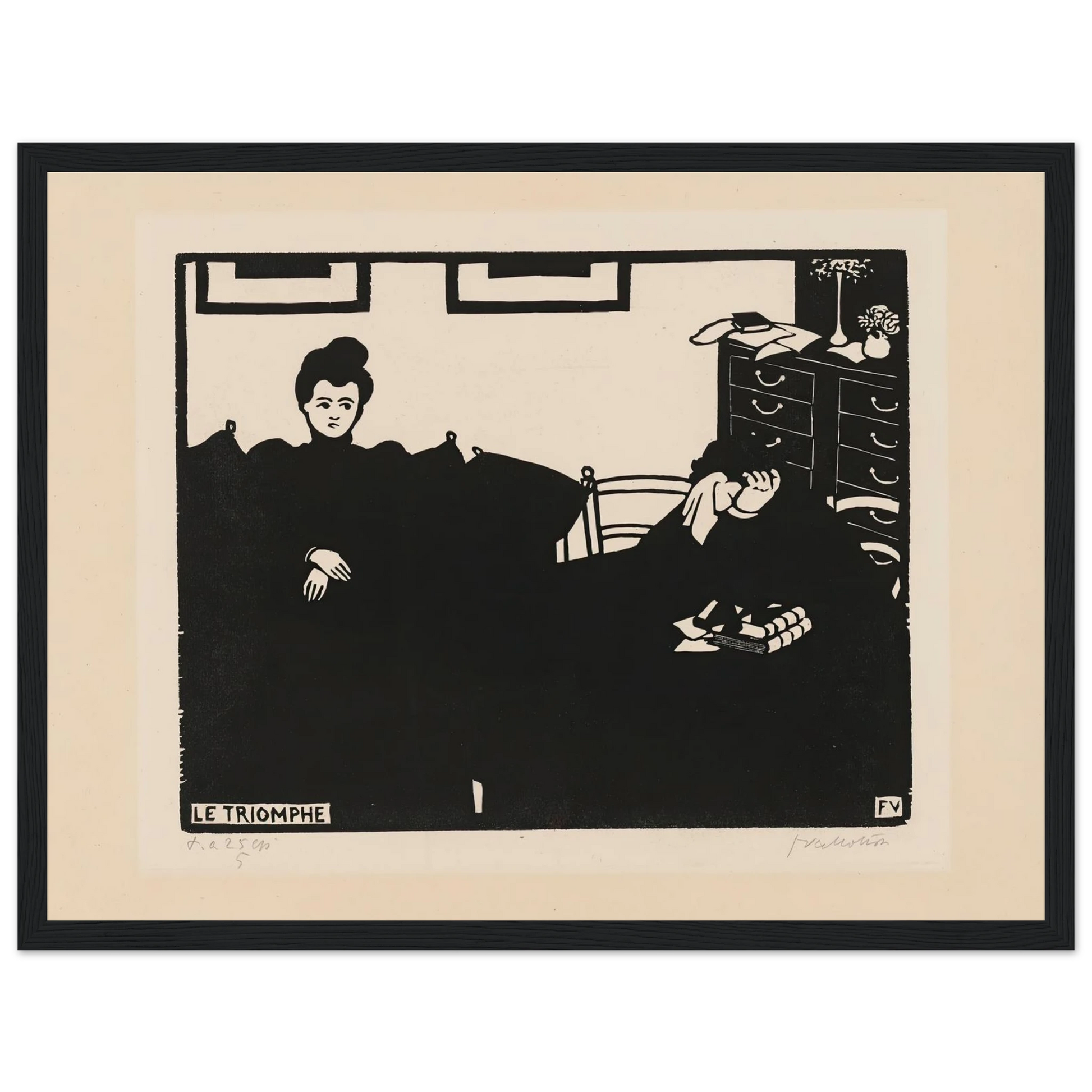 Triumph (Le Triomphe) (1898) Art Print | Felix Vallotton - Framed Poster - 30x40 cm / 12x16″ - Black frame