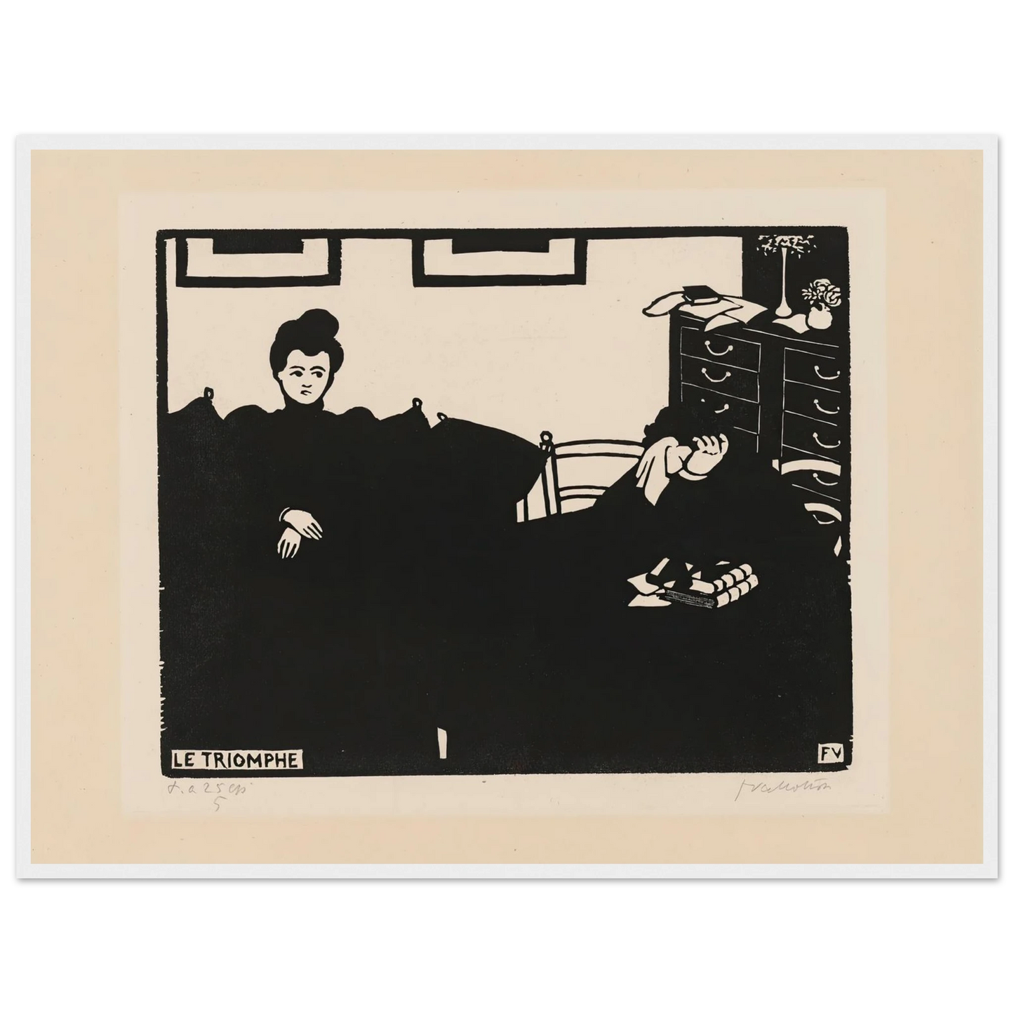 Triumph (Le Triomphe) (1898) Art Print | Felix Vallotton - Framed Poster - 30x40 cm / 12x16″ - Black frame