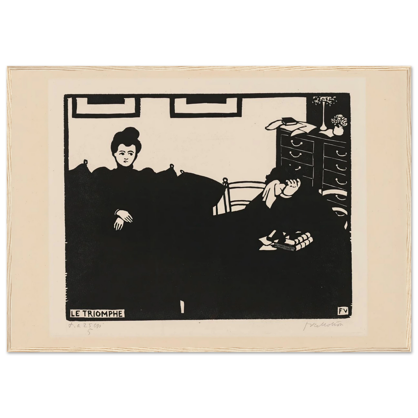 Triumph (Le Triomphe) (1898) Art Print | Felix Vallotton - Framed Poster - 30x40 cm / 12x16″ - Black frame