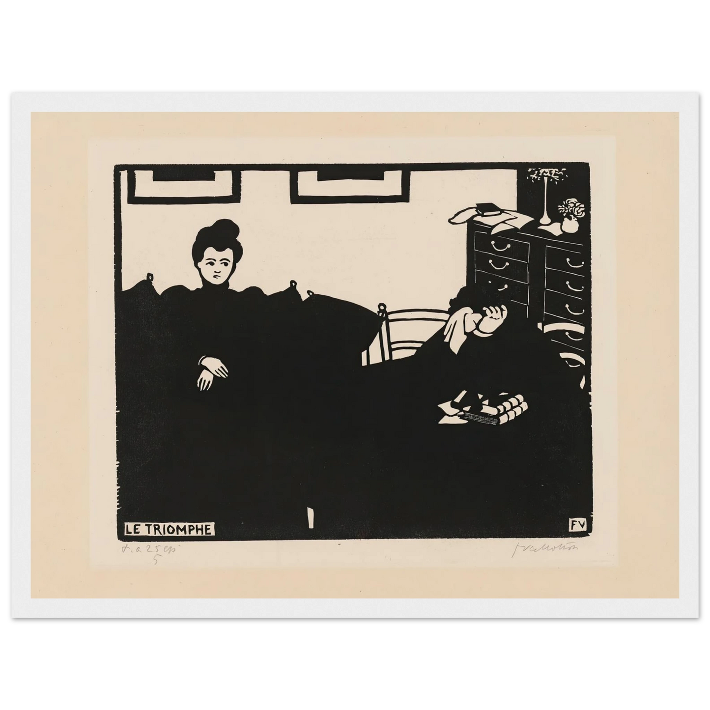 Triumph (Le Triomphe) (1898) Art Print | Felix Vallotton - Framed Poster - 30x40 cm / 12x16″ - Black frame