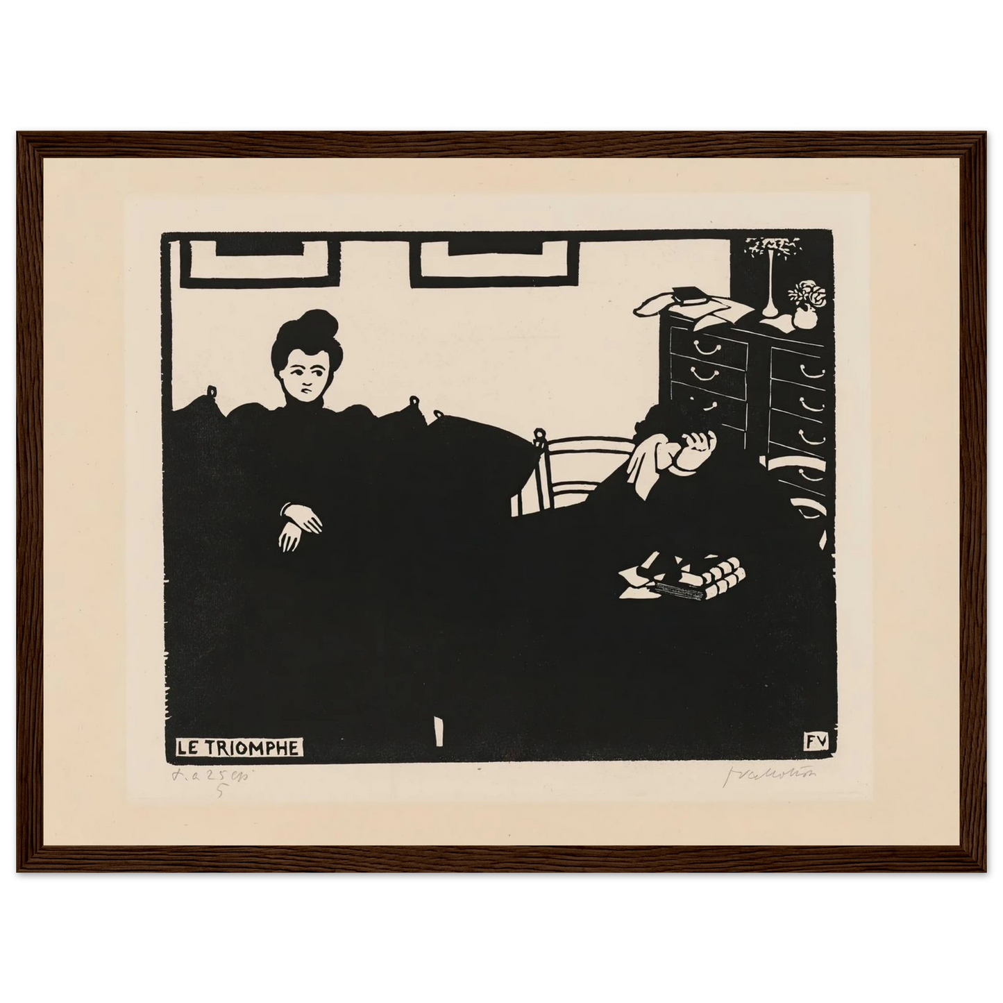 Triumph (Le Triomphe) (1898) Art Print | Felix Vallotton - Framed Poster - 30x40 cm / 12x16″ - Black frame