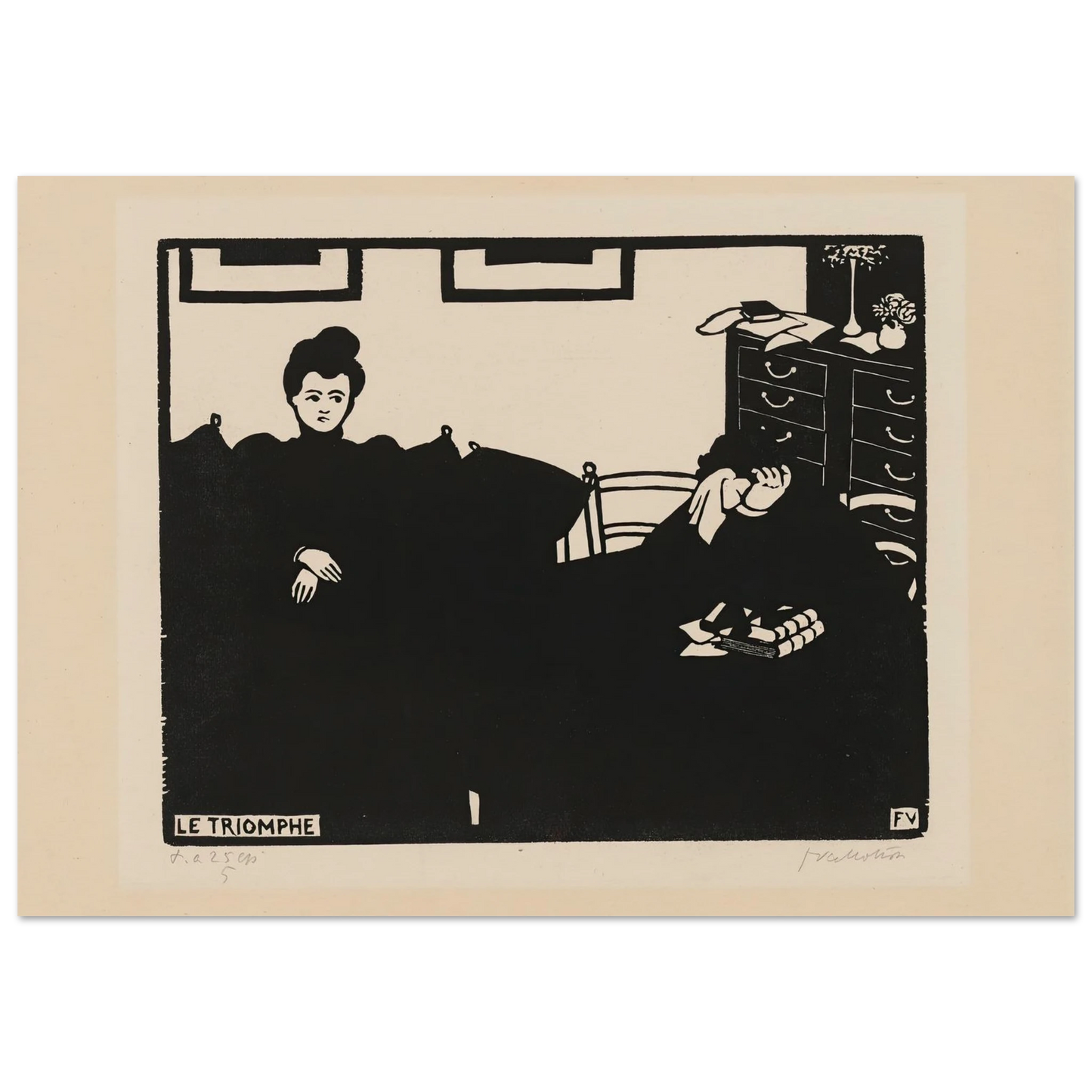 Triumph (Le Triomphe) (1898) Art Print | Felix Vallotton - Framed Poster - 30x40 cm / 12x16″ - Black frame
