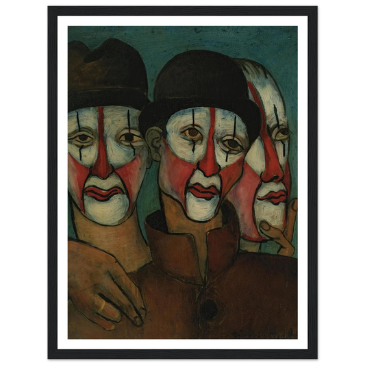 Trois mimes Art Print | Francis Picabia - Framed Poster - 30x40 cm / 12x16″ - Black frame