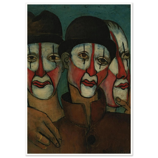 Trois mimes Art Print | Francis Picabia - Framed Poster - 30x40 cm / 12x16″ - Black frame