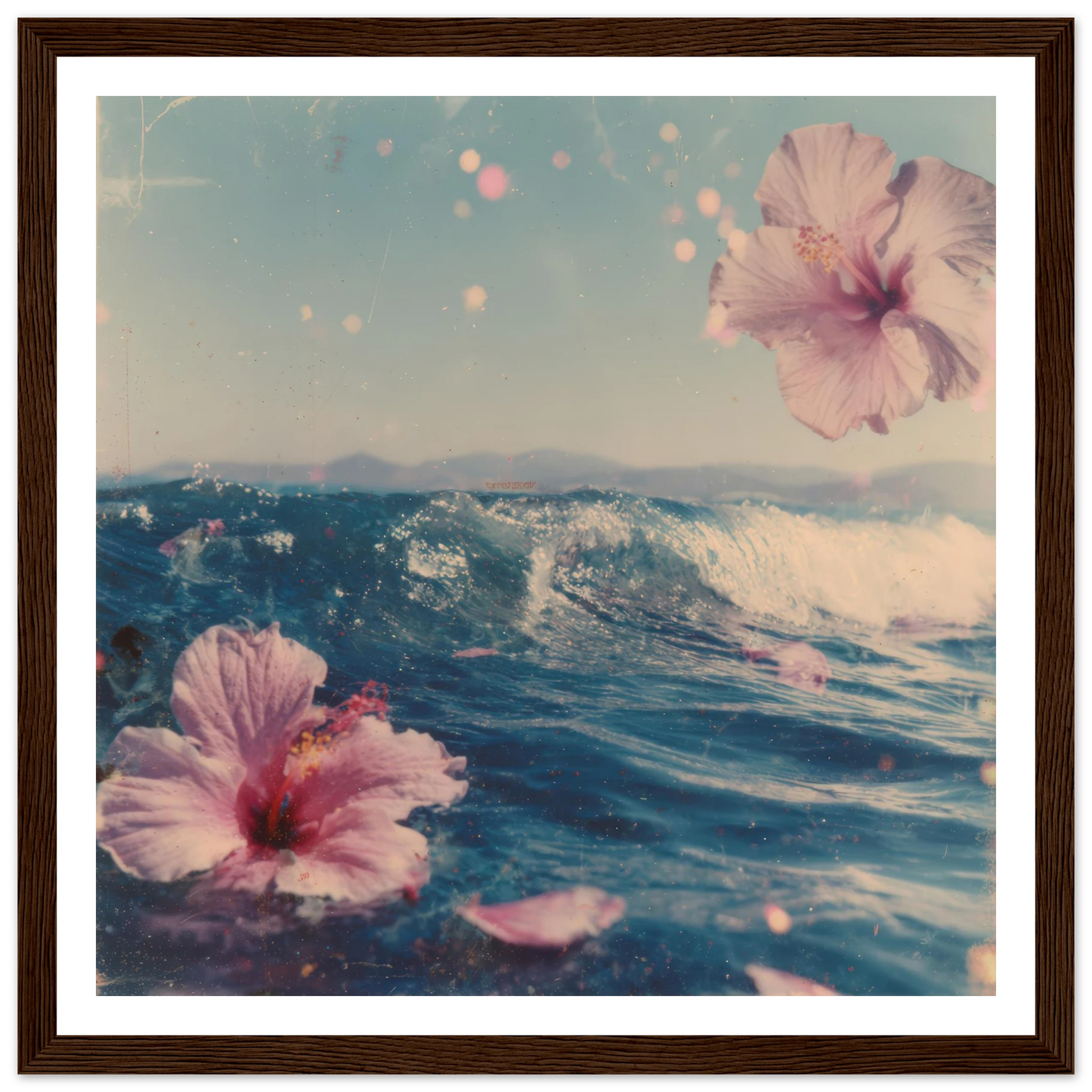 Tropical Wave Dream - Framed Poster - 30x30 cm / 12x12″ - Black frame