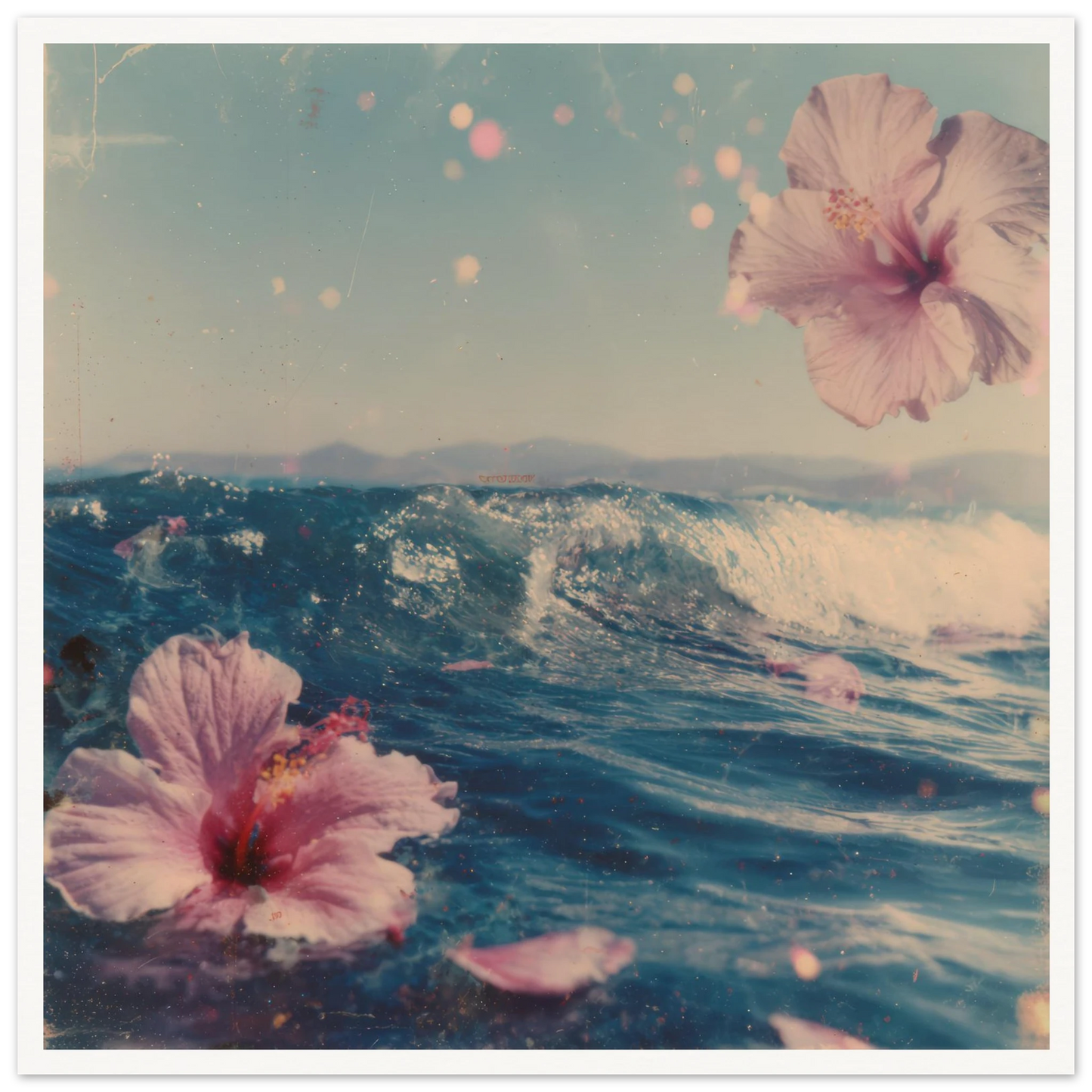 Tropical Wave Dream - Framed Poster - 30x30 cm / 12x12″ - Black frame