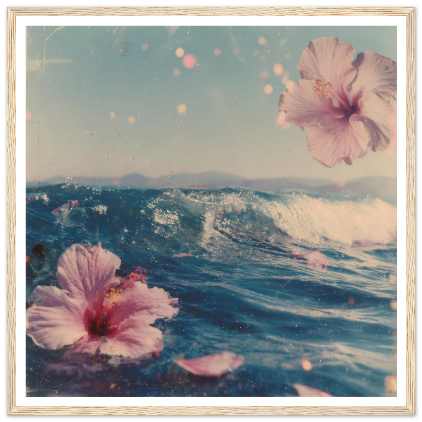 Tropical Wave Dream - Framed Poster - 30x30 cm / 12x12″ - Black frame