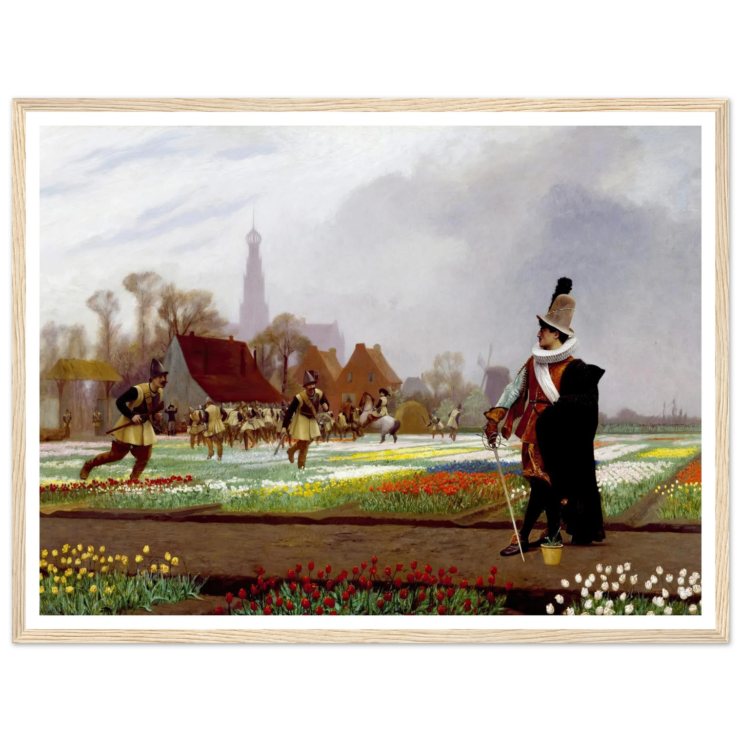 Tulip Folly (1882) Art Print | Jean Leon Gerome - Framed Poster - 30x40 cm / 12x16″ - Black frame
