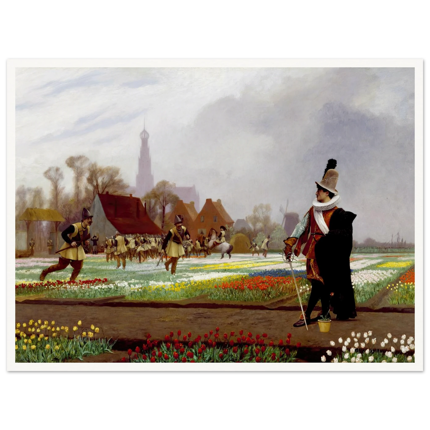 Tulip Folly (1882) Art Print | Jean Leon Gerome - Framed Poster - 30x40 cm / 12x16″ - Black frame