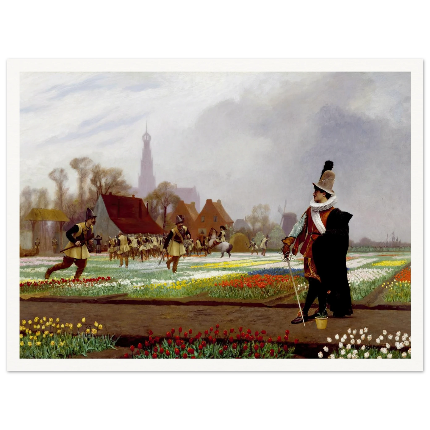 Tulip Folly (1882) Art Print | Jean Leon Gerome - Framed Poster - 30x40 cm / 12x16″ - Black frame