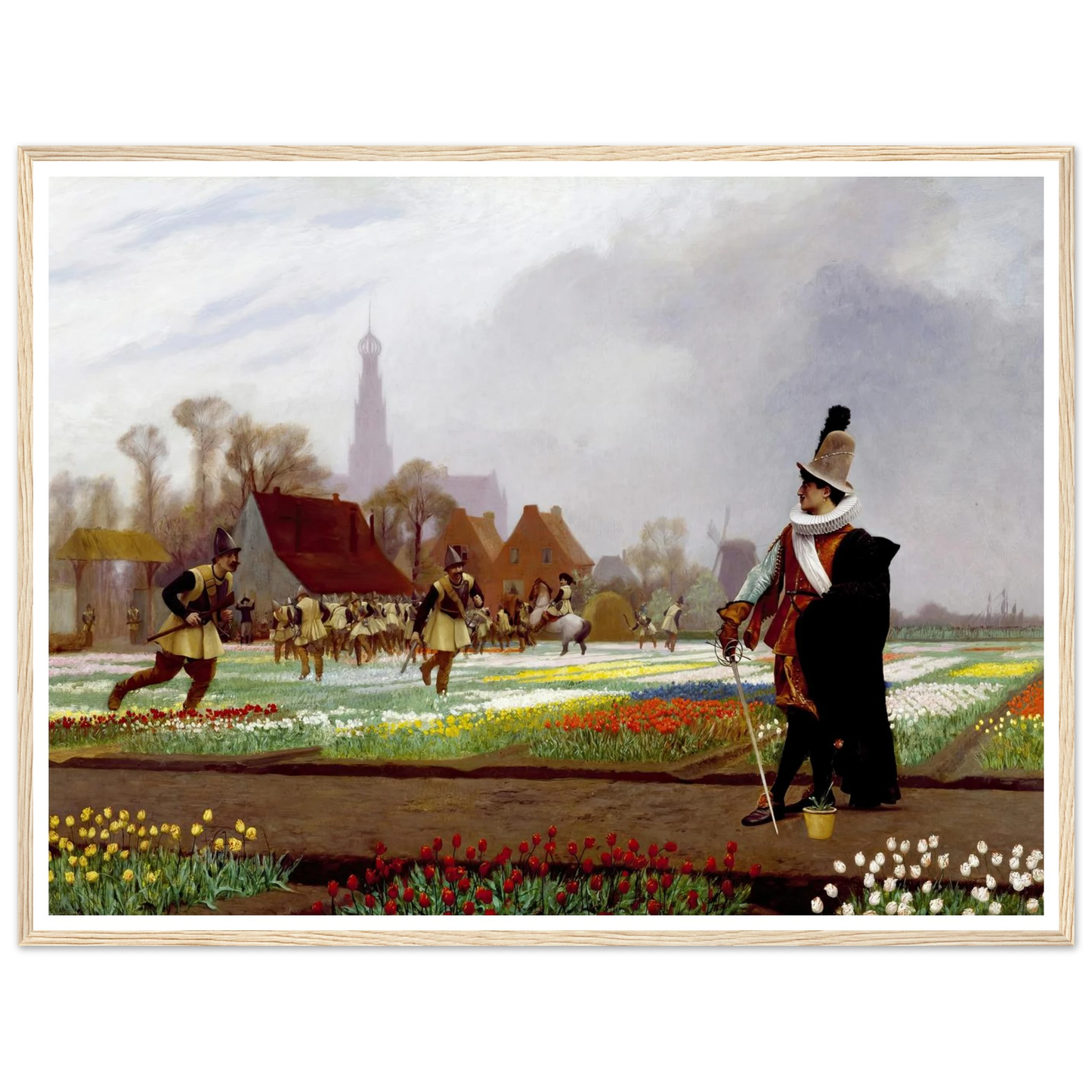 Tulip Folly (1882) Art Print | Jean Leon Gerome - Framed Poster - 30x40 cm / 12x16″ - Black frame