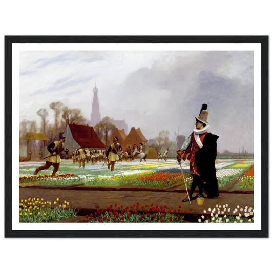Tulip Folly (1882) Art Print | Jean Leon Gerome - Framed Poster - 30x40 cm / 12x16″ - Black frame