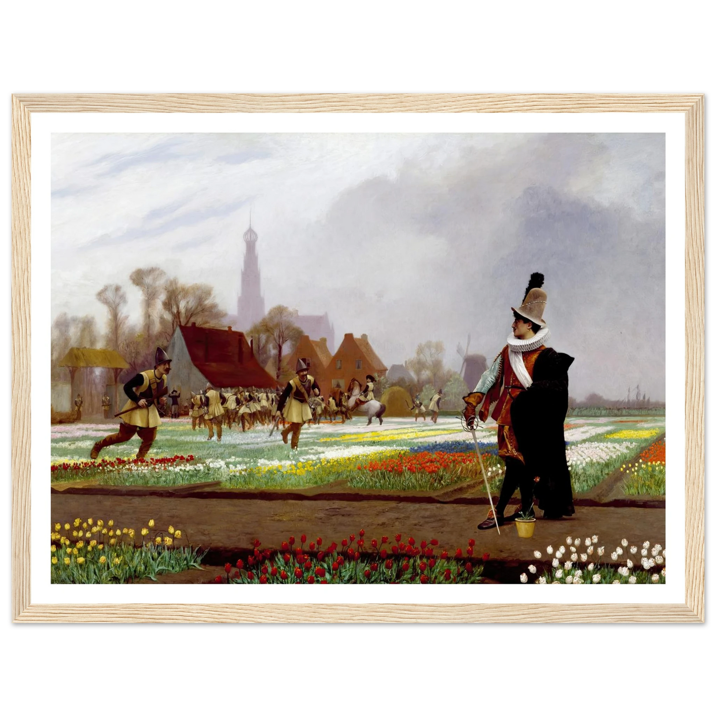 Tulip Folly (1882) Art Print | Jean Leon Gerome - Framed Poster - 30x40 cm / 12x16″ - Black frame
