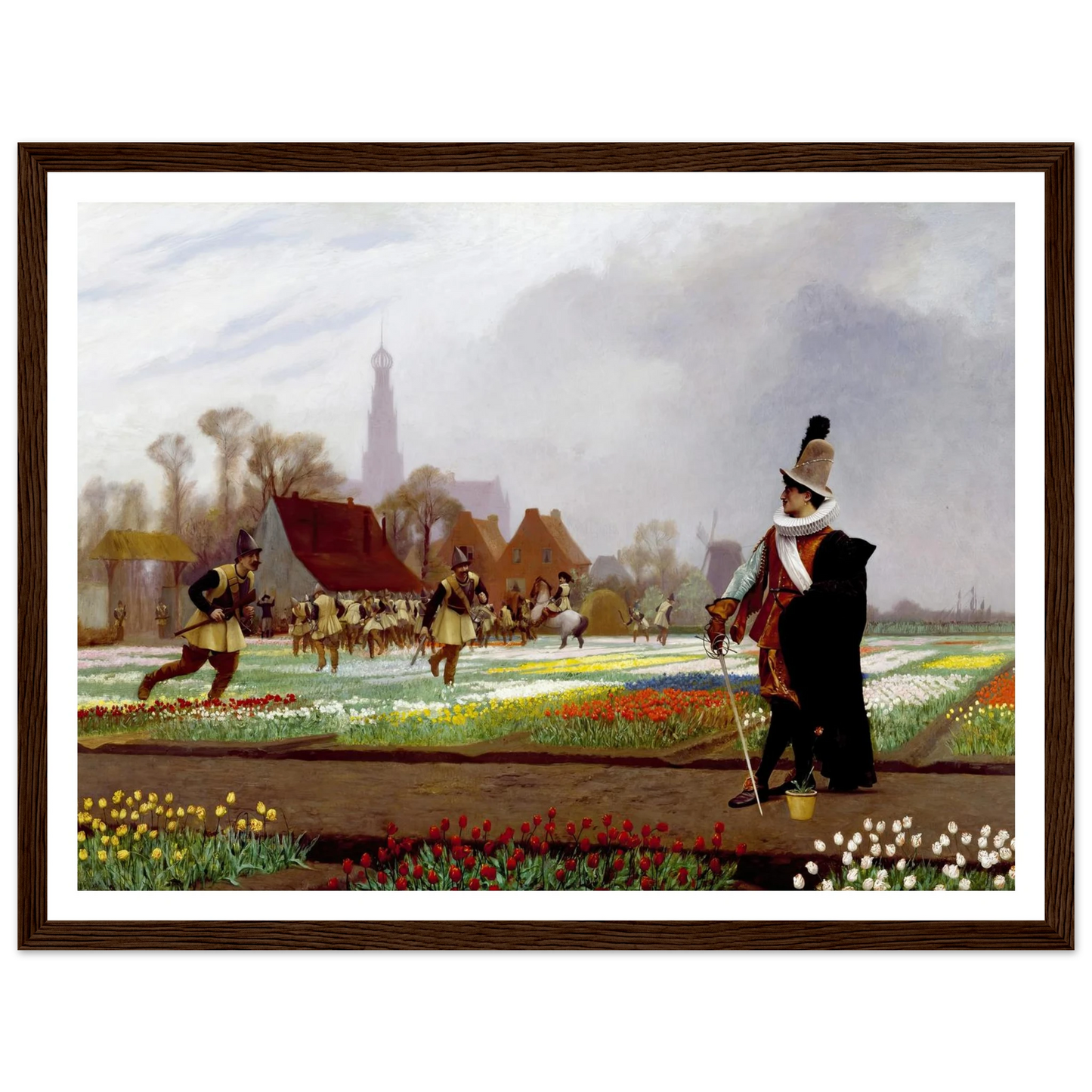 Tulip Folly (1882) Art Print | Jean Leon Gerome - Framed Poster - 30x40 cm / 12x16″ - Black frame