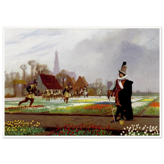 Tulip Folly (1882) Art Print | Jean Leon Gerome - Framed Poster - 30x40 cm / 12x16″ - Black frame