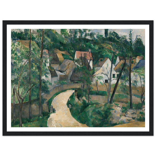 Turn in the Road (about 1881) Art Print | Paul Cezanne - Framed Poster - 30x40 cm / 12x16″ - Black frame
