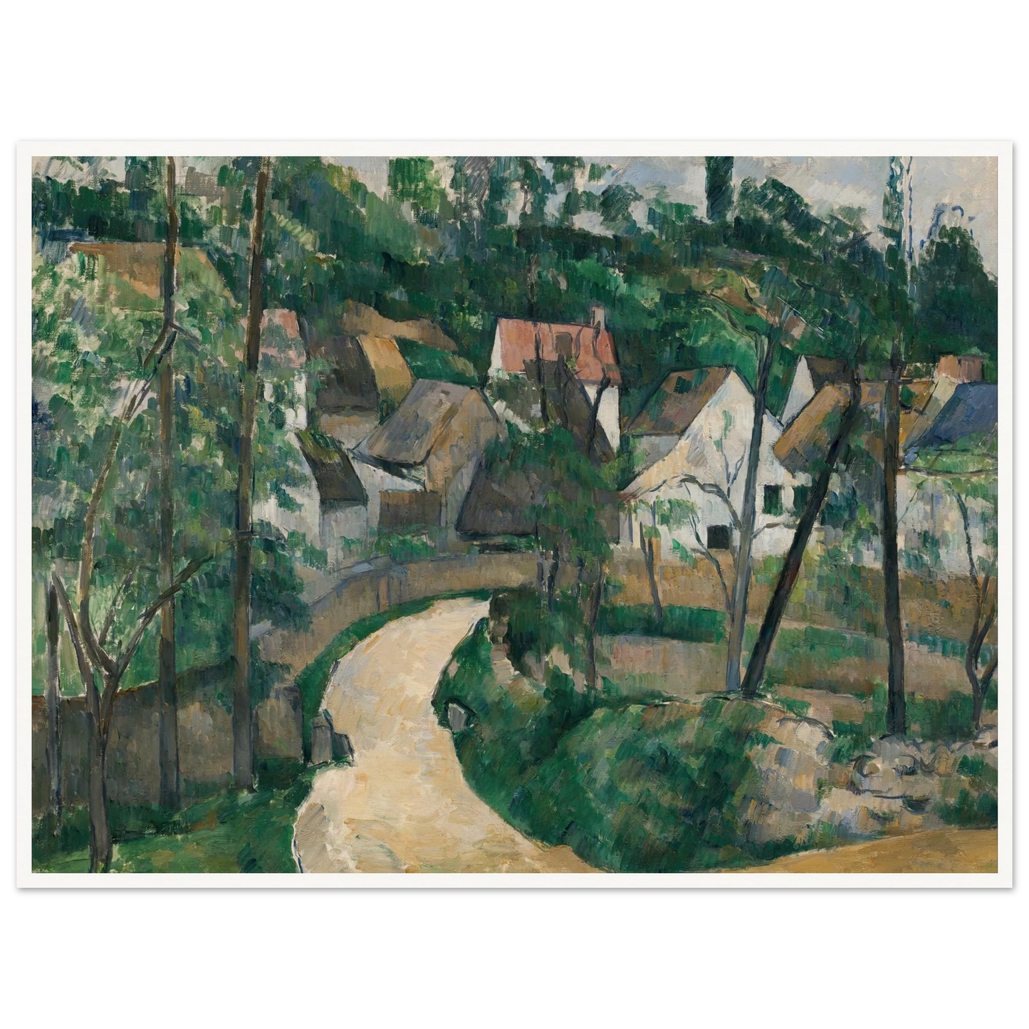 Turn in the Road (about 1881) Art Print | Paul Cezanne - Framed Poster - 30x40 cm / 12x16″ - Black frame