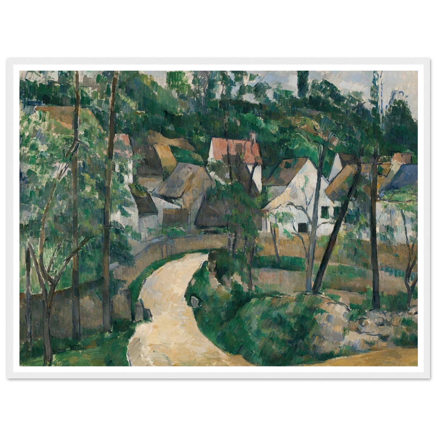 Turn in the Road (about 1881) Art Print | Paul Cezanne - Framed Poster - 30x40 cm / 12x16″ - Black frame