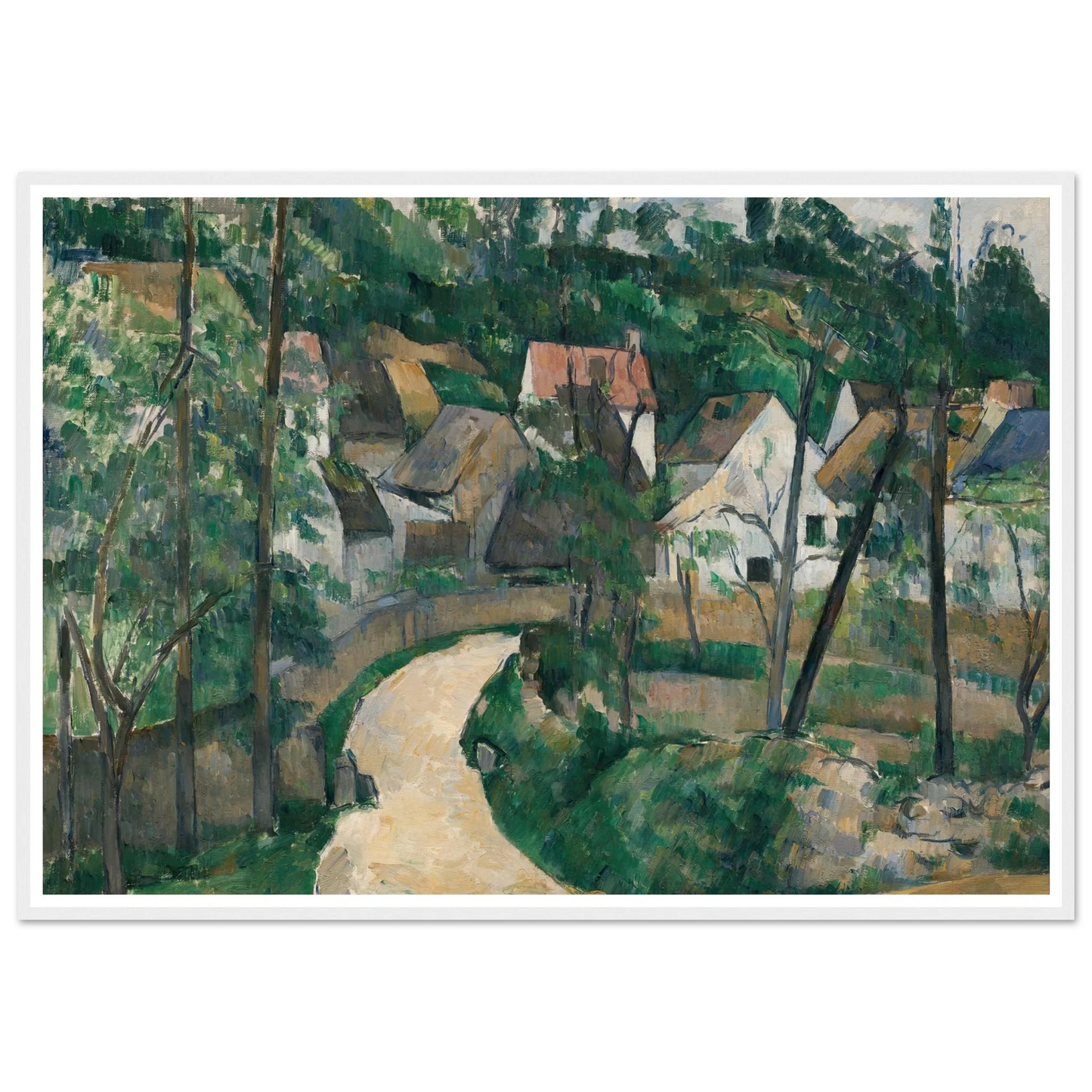 Turn in the Road (about 1881) Art Print | Paul Cezanne - Framed Poster - 30x40 cm / 12x16″ - Black frame