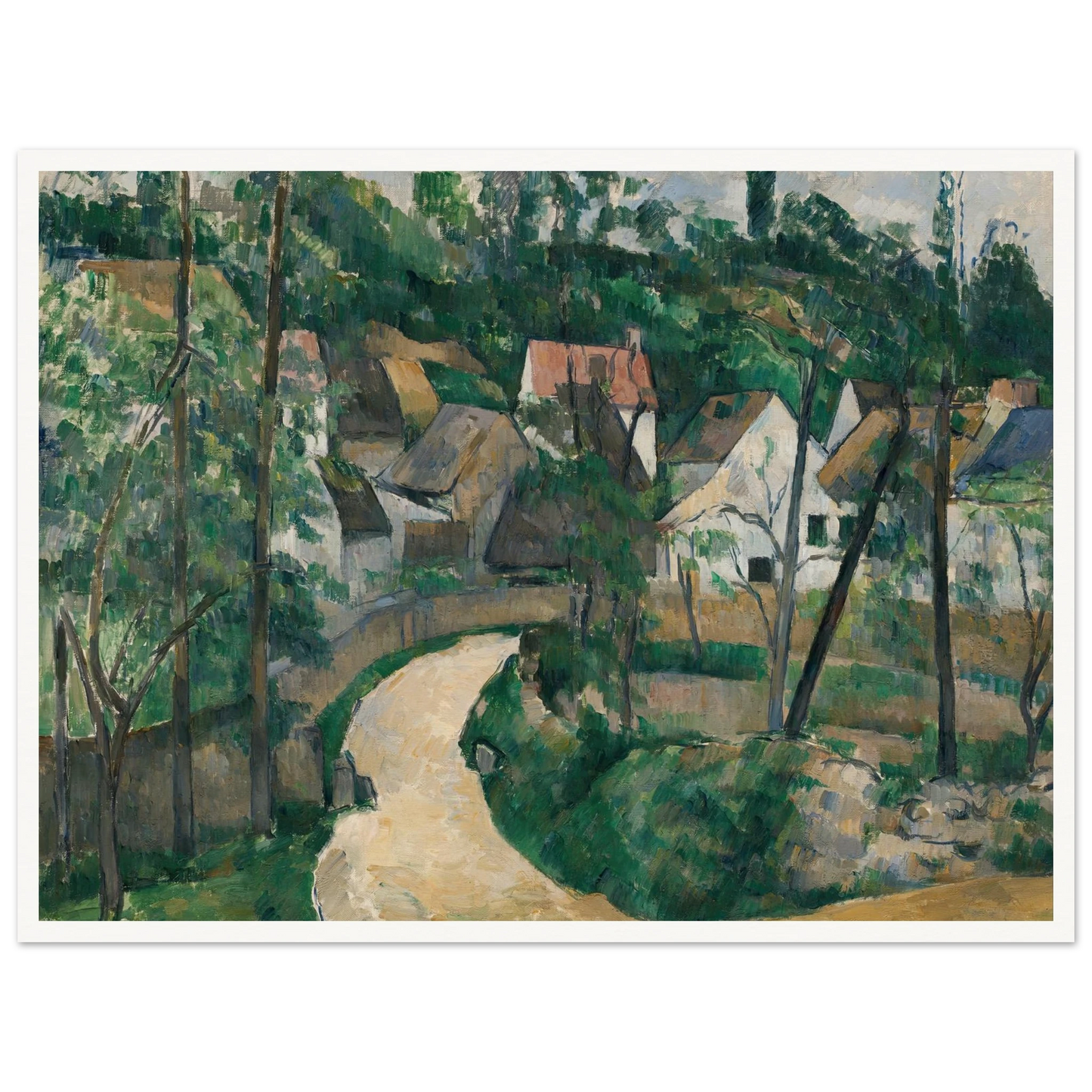 Turn in the Road (about 1881) Art Print | Paul Cezanne - Framed Poster - 30x40 cm / 12x16″ - Black frame