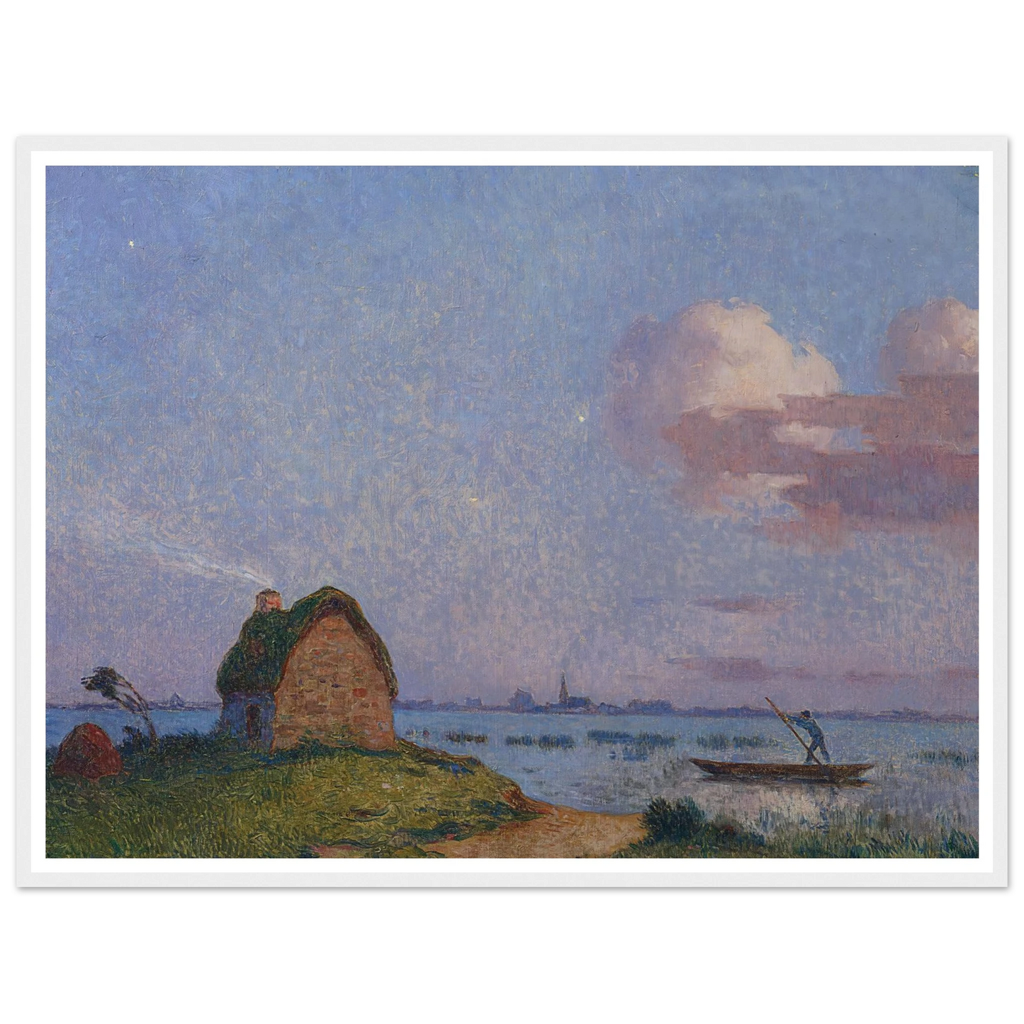 Twilight in Briere Art Print | Ferdinand du Puigaudeau - Framed Poster - 30x40 cm / 12x16″ - Black frame