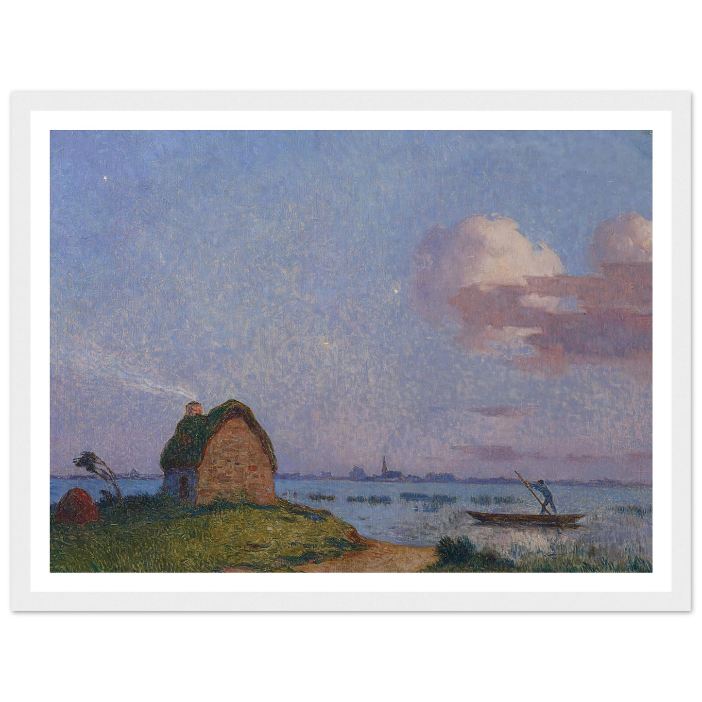 Twilight in Briere Art Print | Ferdinand du Puigaudeau - Framed Poster - 30x40 cm / 12x16″ - Black frame