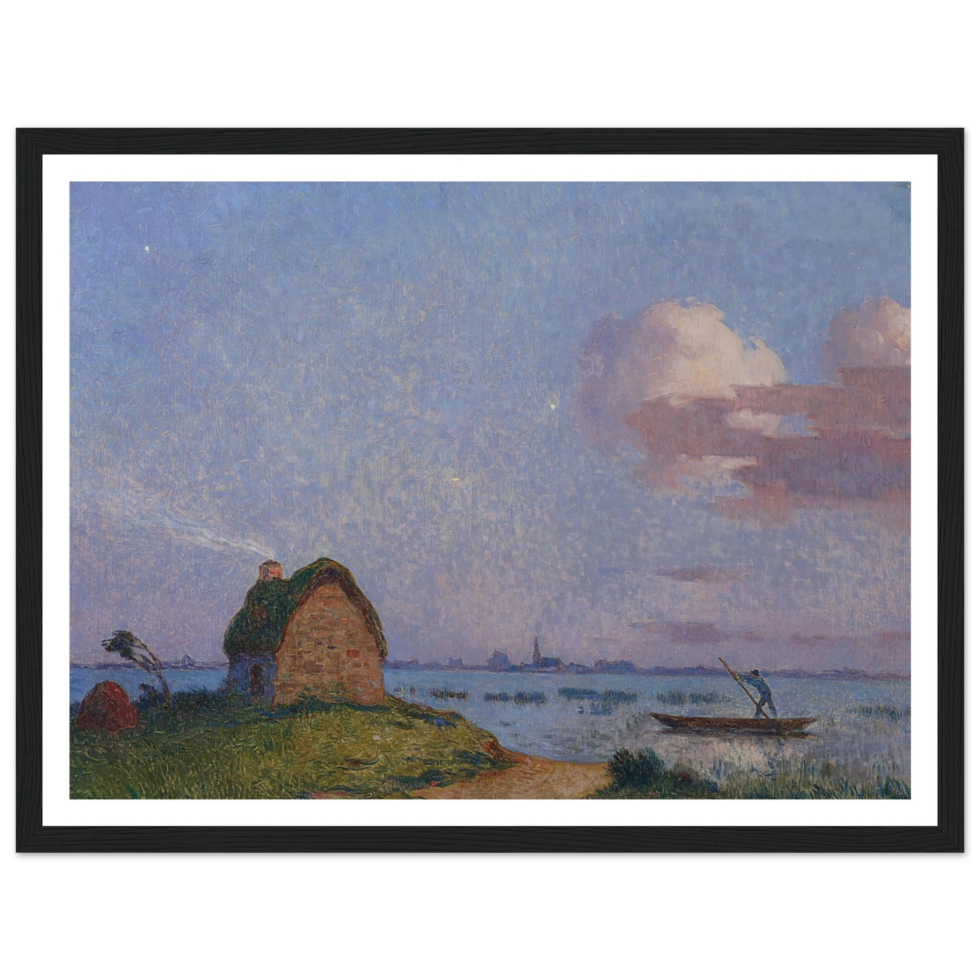Twilight in Briere Art Print | Ferdinand du Puigaudeau - Framed Poster - 30x40 cm / 12x16″ - Black frame