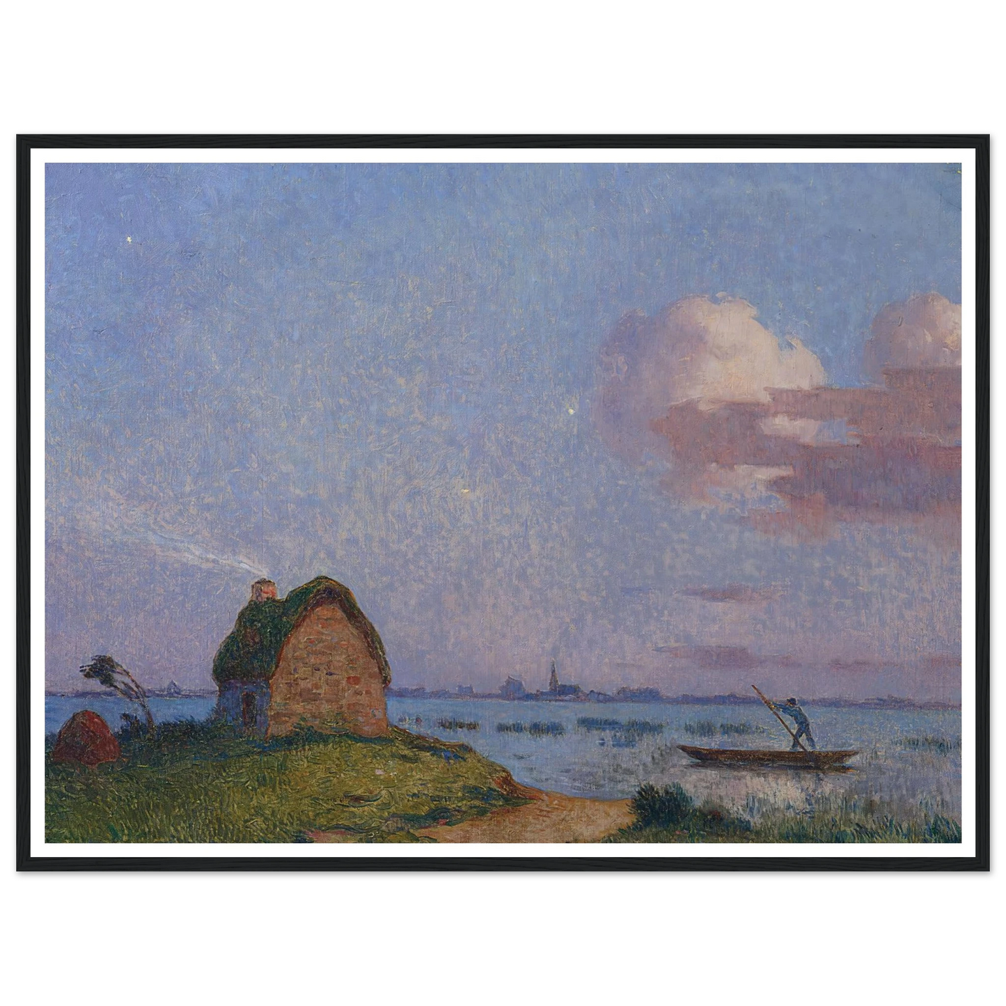 Twilight in Briere Art Print | Ferdinand du Puigaudeau - Framed Poster - 30x40 cm / 12x16″ - Black frame