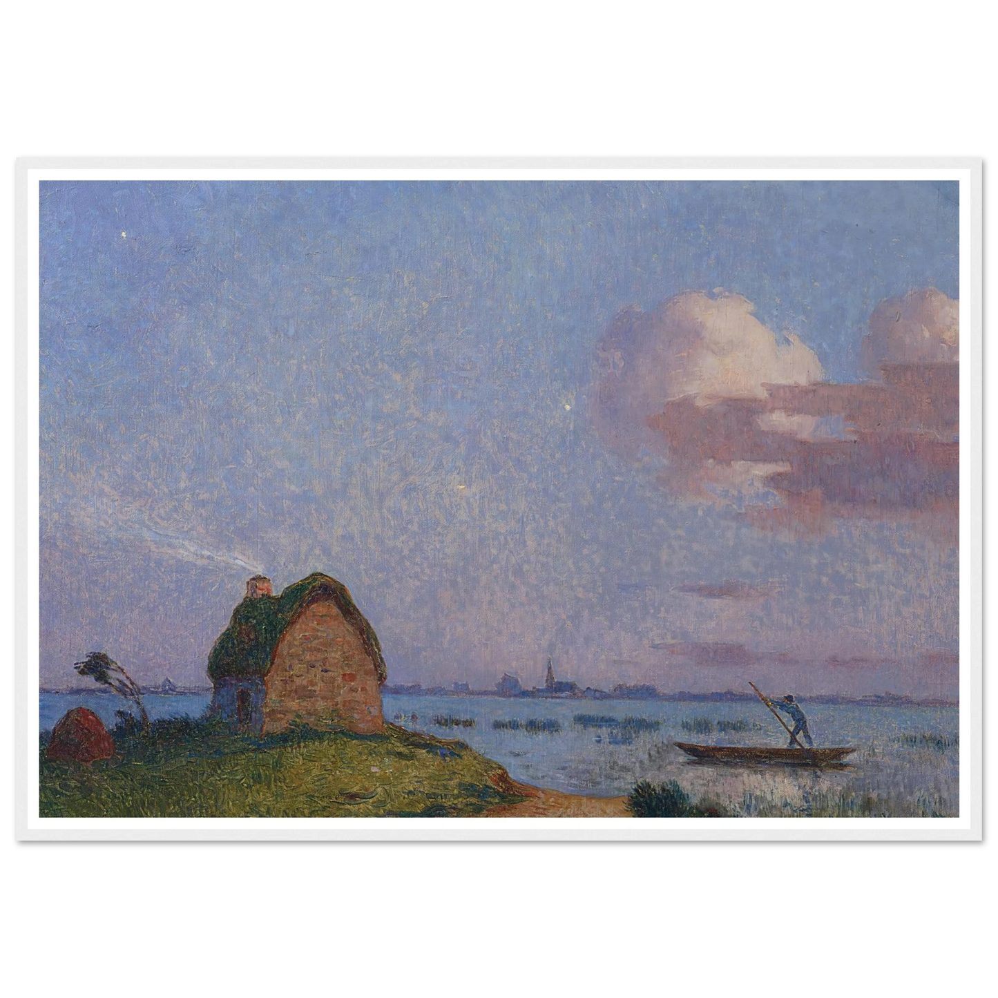 Twilight in Briere Art Print | Ferdinand du Puigaudeau - Framed Poster - 30x40 cm / 12x16″ - Black frame