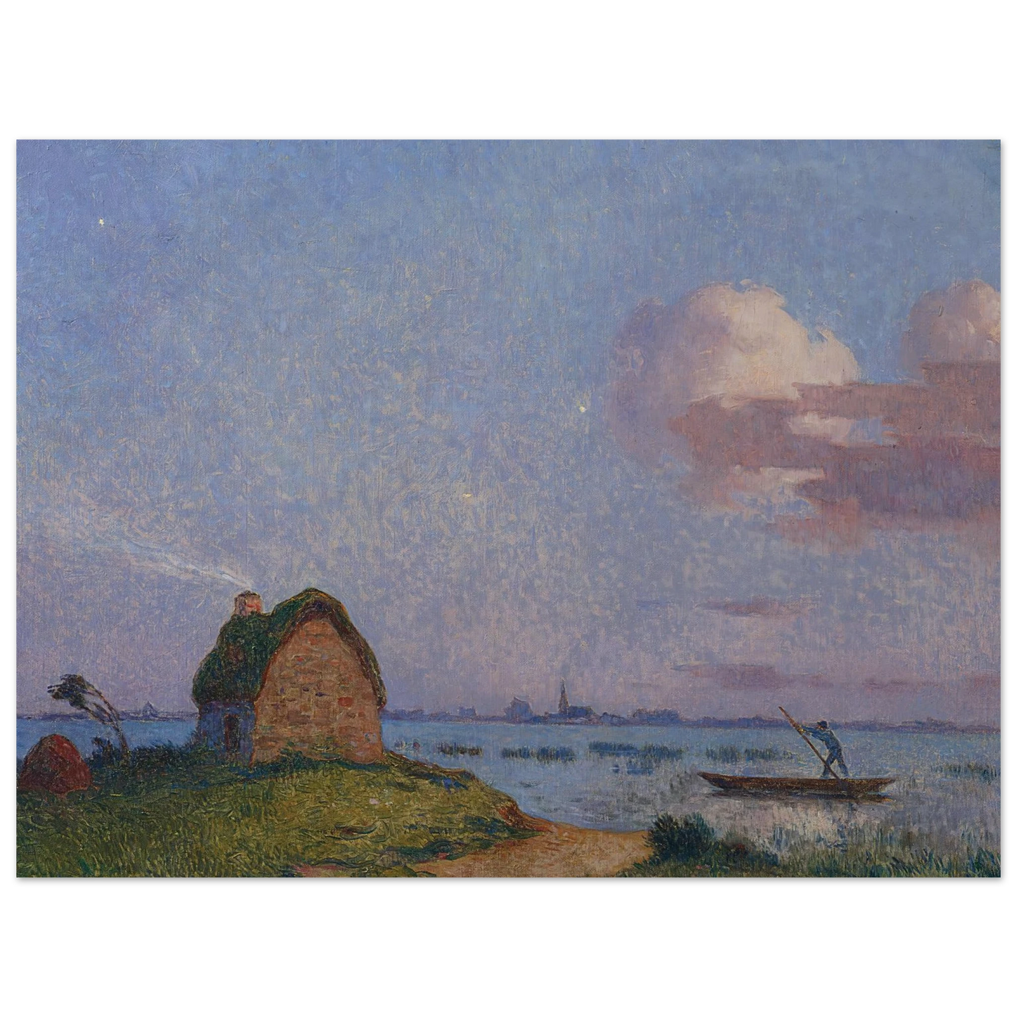 Twilight in Briere Art Print | Ferdinand du Puigaudeau - Framed Poster - 30x40 cm / 12x16″ - Black frame