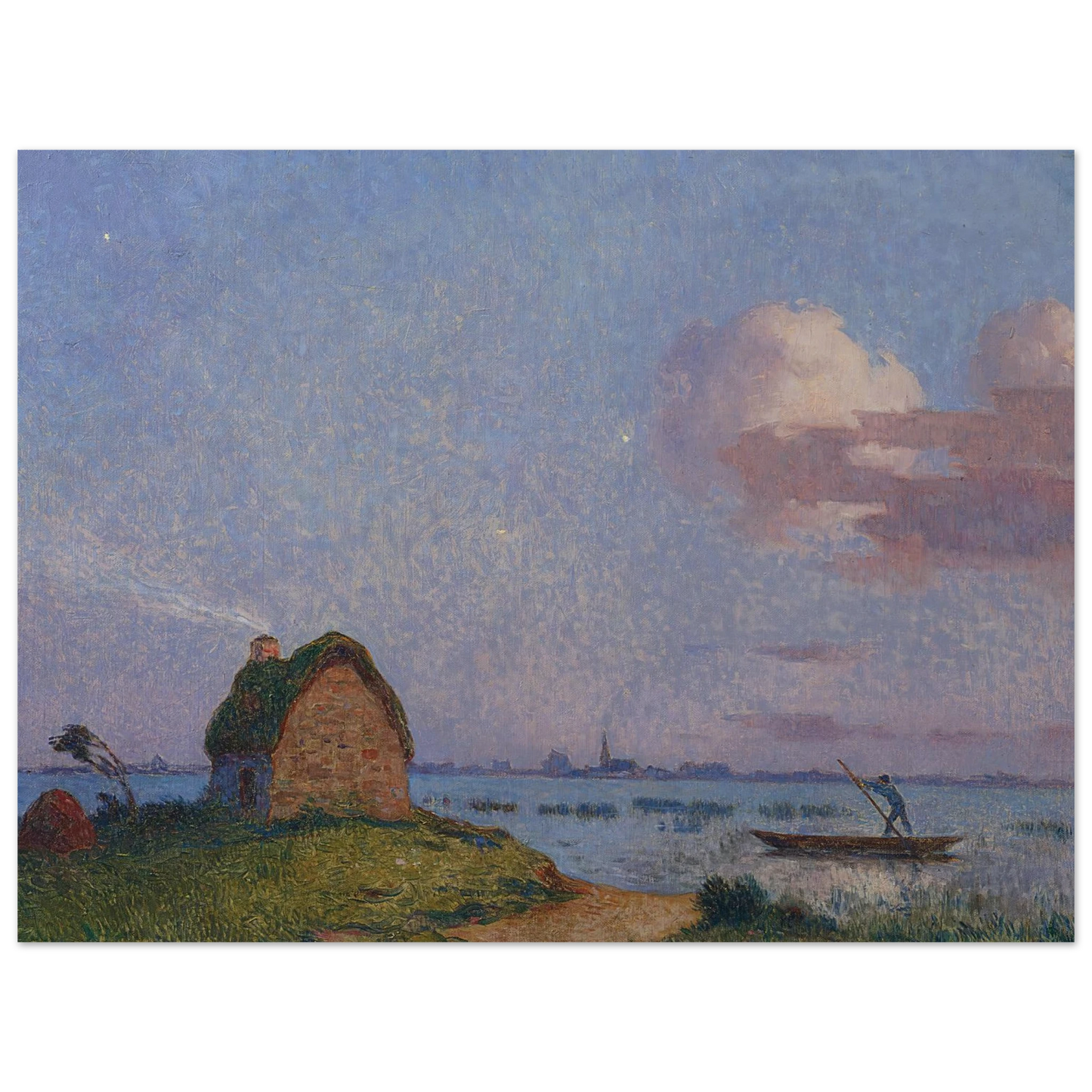 Twilight in Briere Art Print | Ferdinand du Puigaudeau - Framed Poster - 30x40 cm / 12x16″ - Black frame