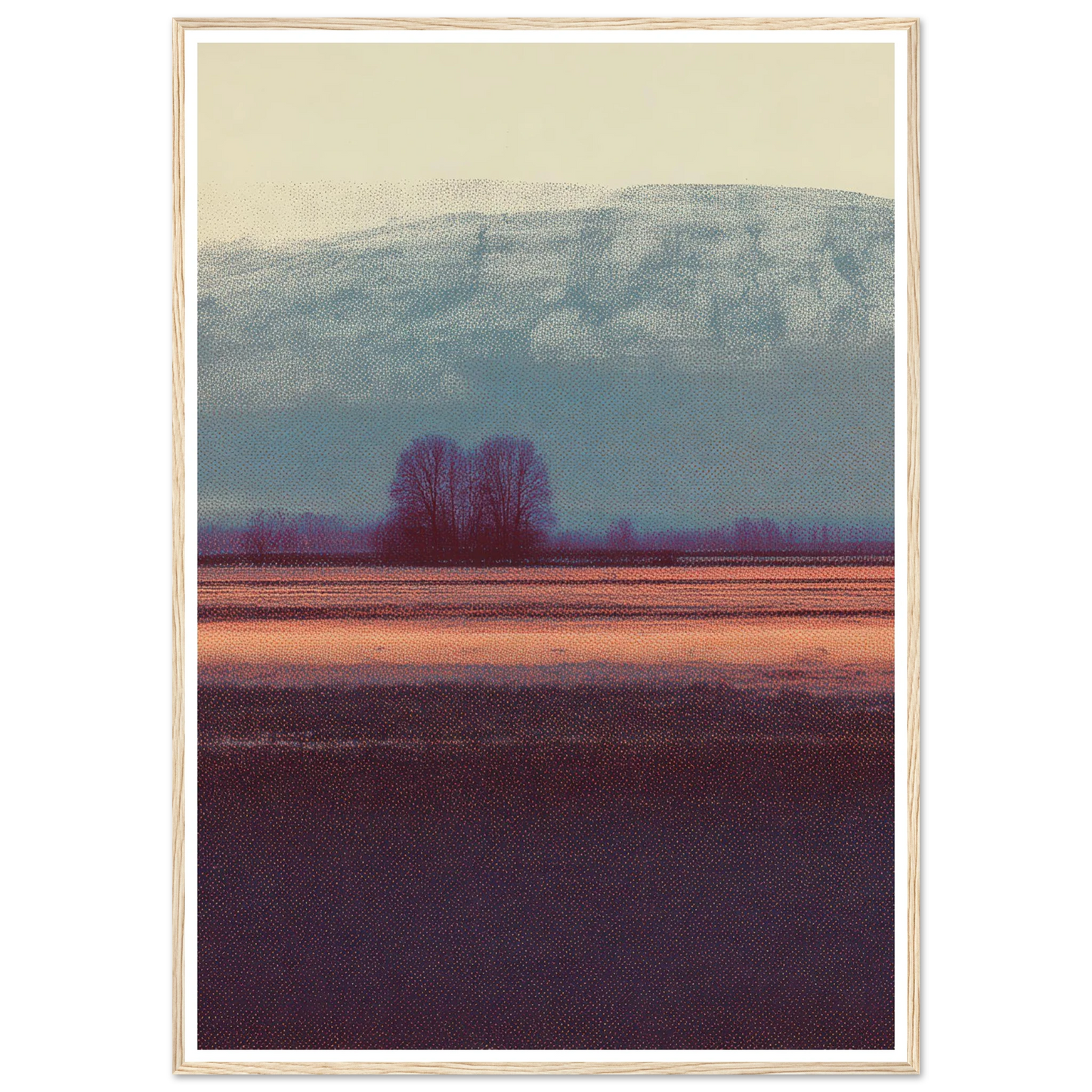 Twin Peaks in Fog - Framed Poster - 30x40 cm / 12x16″ - Black frame