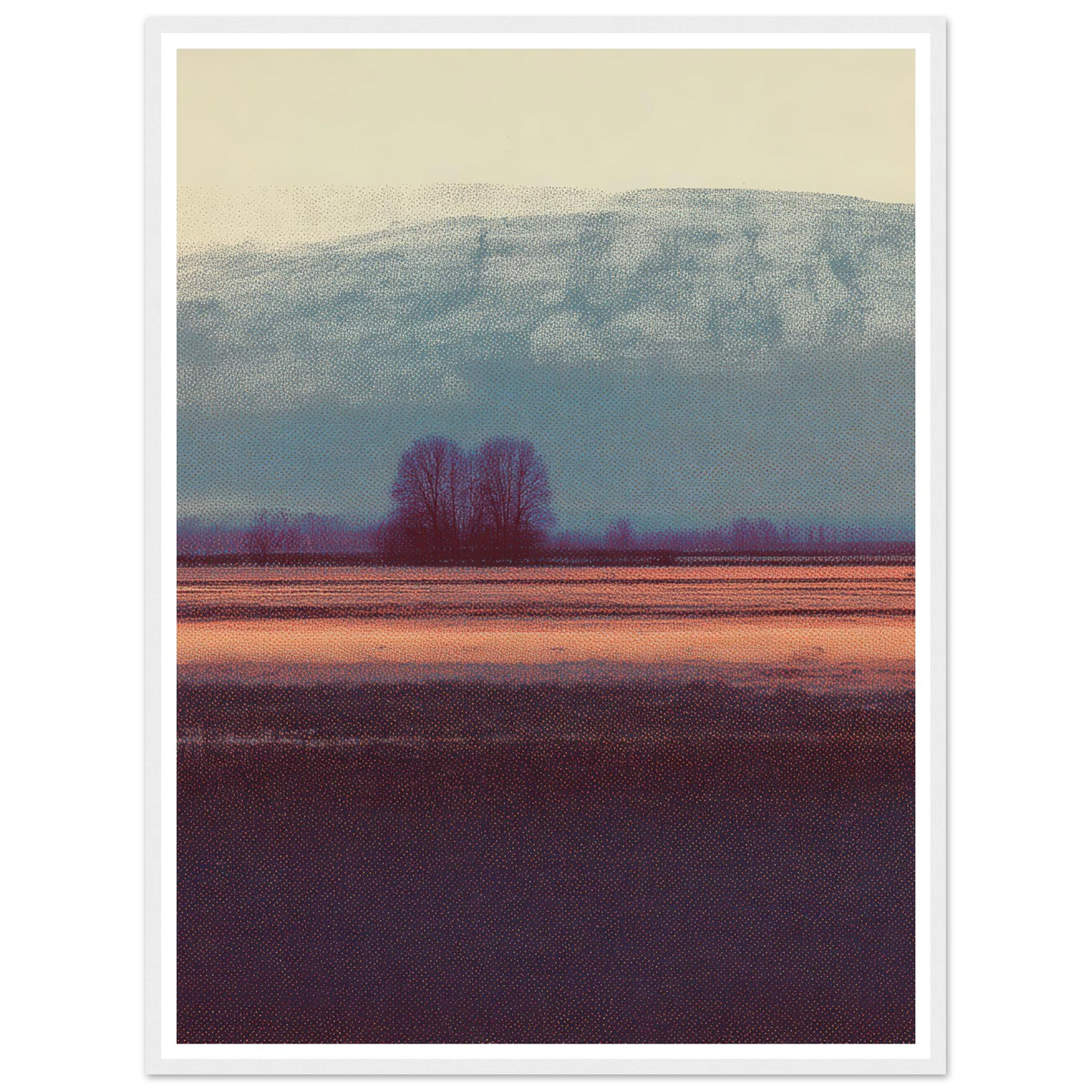 Twin Peaks in Fog - Framed Poster - 30x40 cm / 12x16″ - Black frame