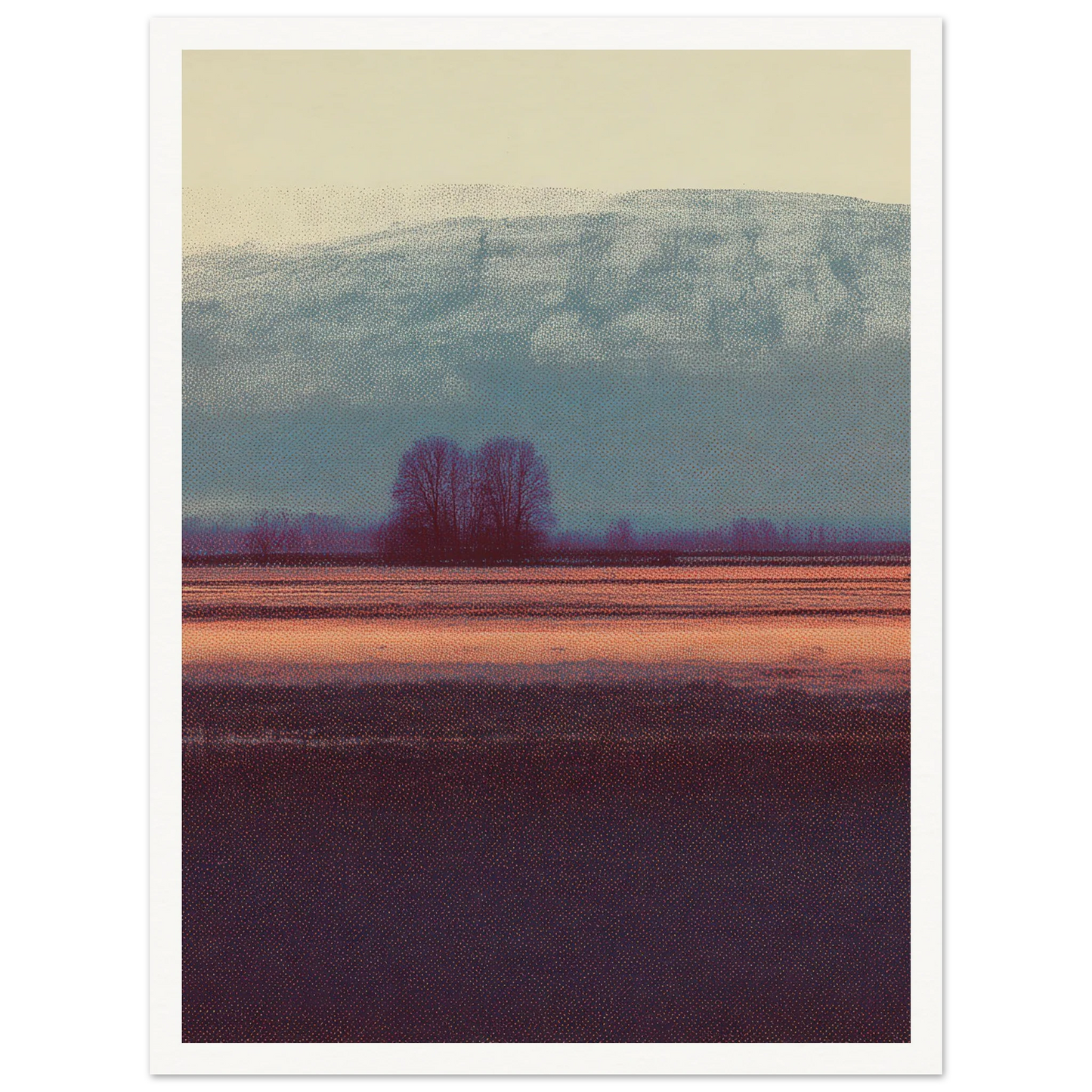 Twin Peaks in Fog - Framed Poster - 30x40 cm / 12x16″ - Black frame