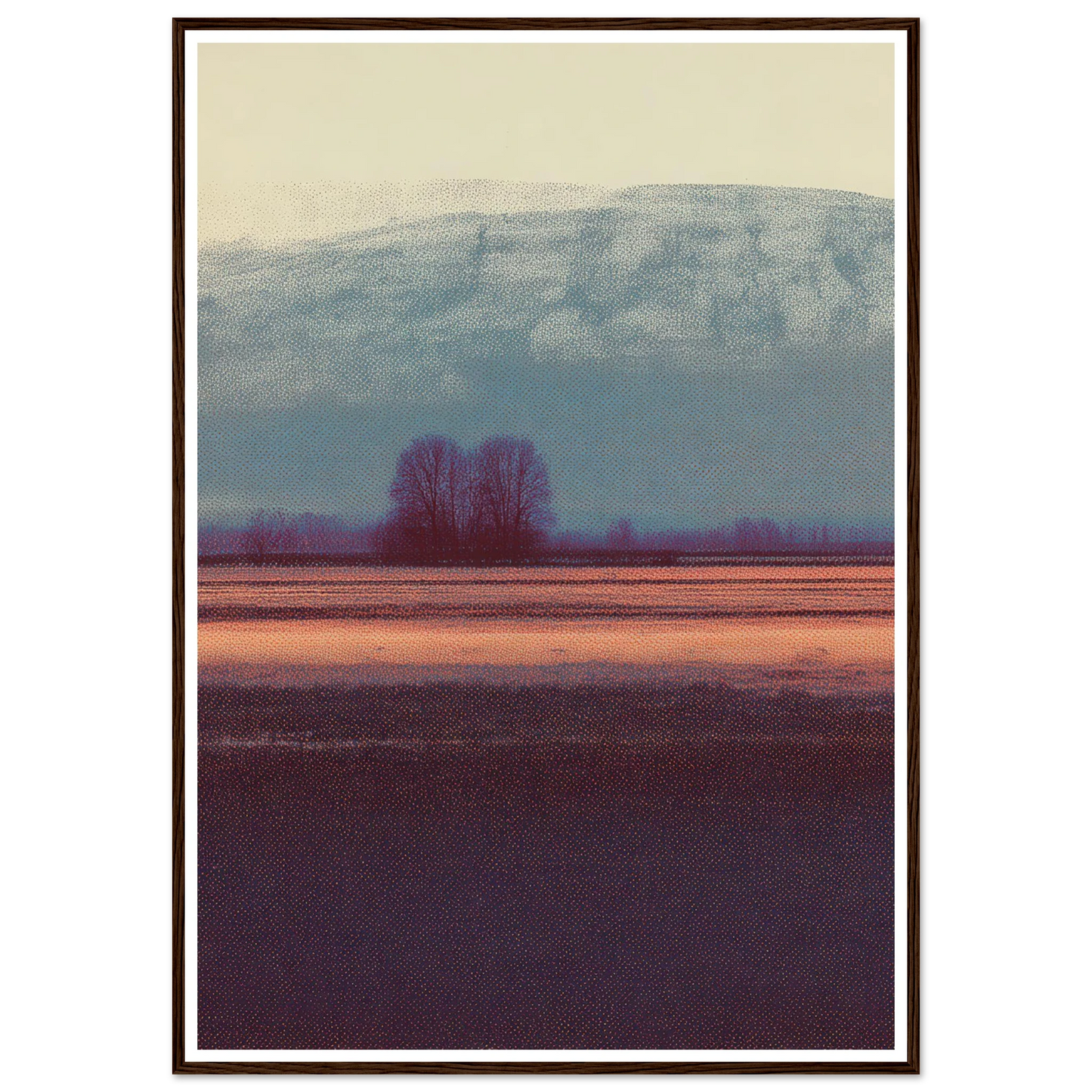 Twin Peaks in Fog - Framed Poster - 30x40 cm / 12x16″ - Black frame