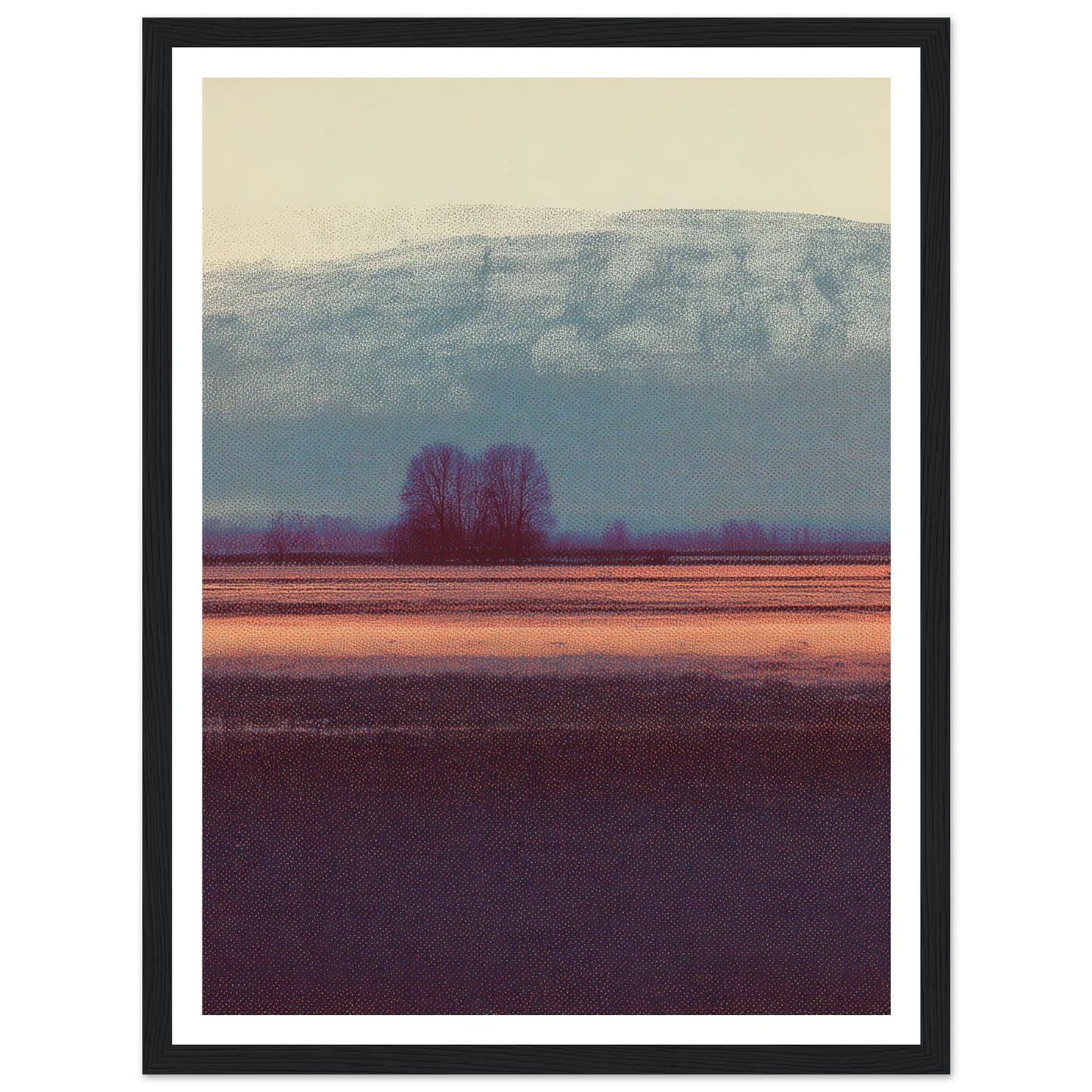 Twin Peaks in Fog - Framed Poster - 30x40 cm / 12x16″ - Black frame