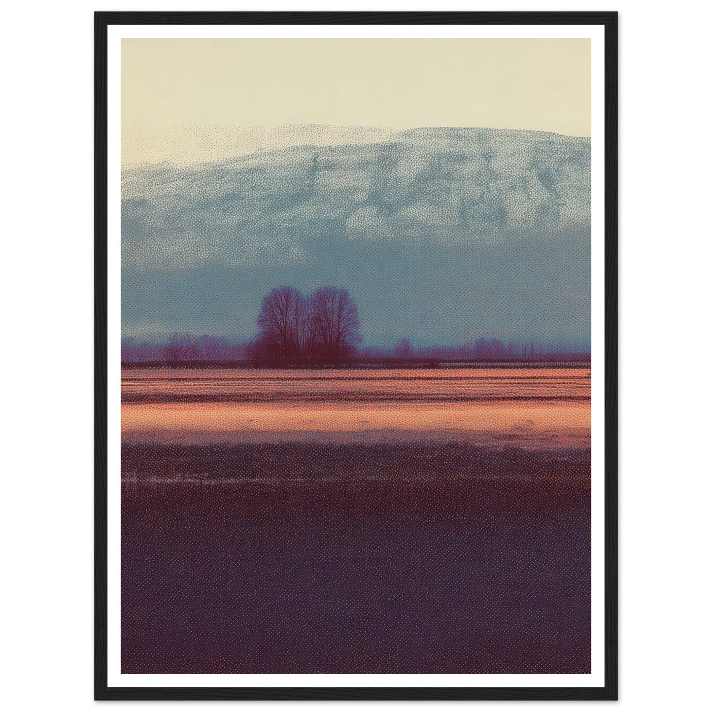 Twin Peaks in Fog - Framed Poster - 30x40 cm / 12x16″ - Black frame