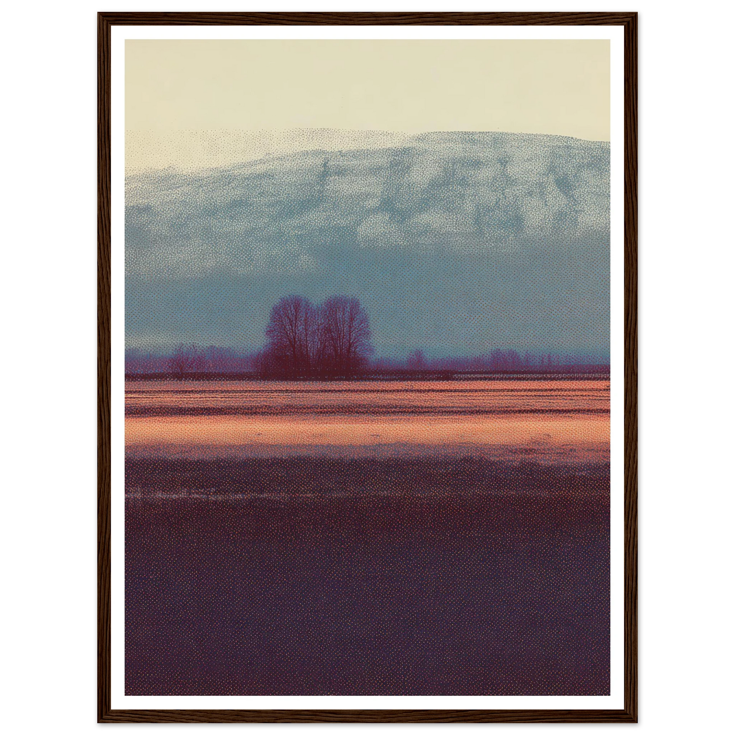 Twin Peaks in Fog - Framed Poster - 30x40 cm / 12x16″ - Black frame