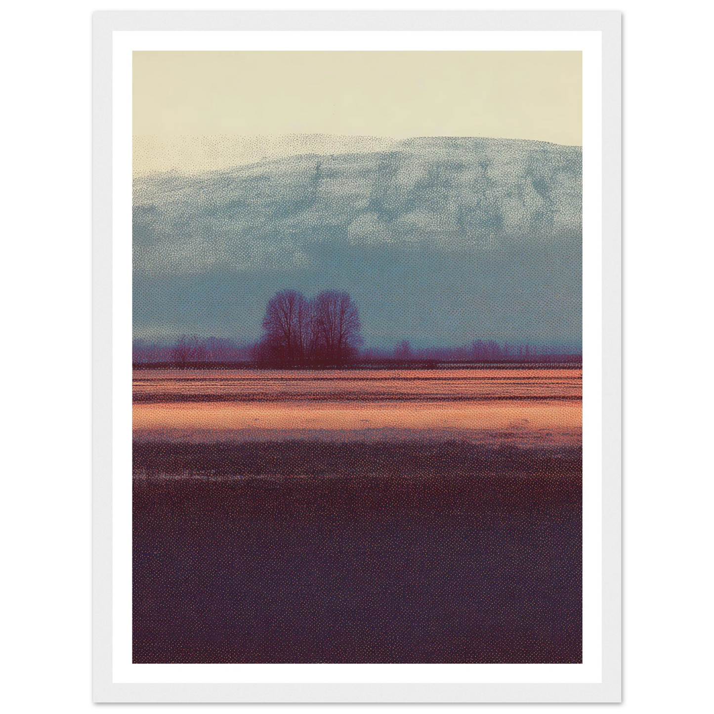 Twin Peaks in Fog - Framed Poster - 30x40 cm / 12x16″ - Black frame