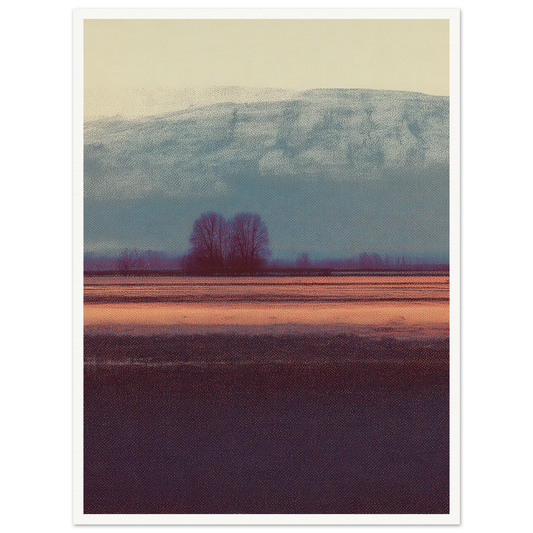 Twin Peaks in Fog - Framed Poster - 30x40 cm / 12x16″ - Black frame