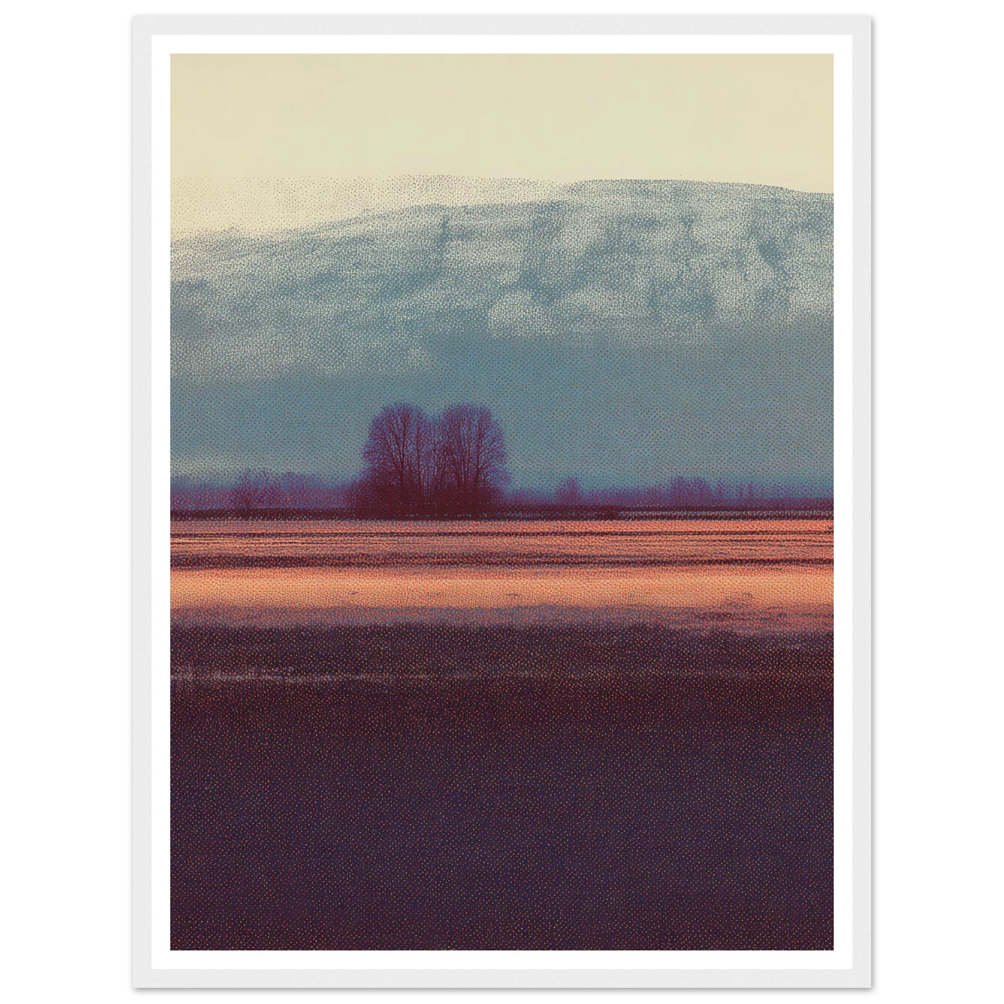 Twin Peaks in Fog - Framed Poster - 30x40 cm / 12x16″ - Black frame