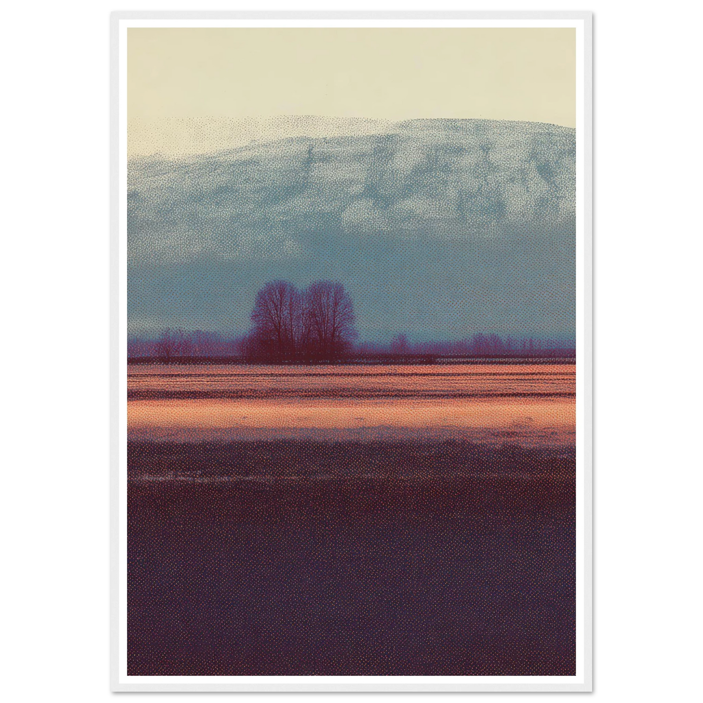 Twin Peaks in Fog - Framed Poster - 30x40 cm / 12x16″ - Black frame