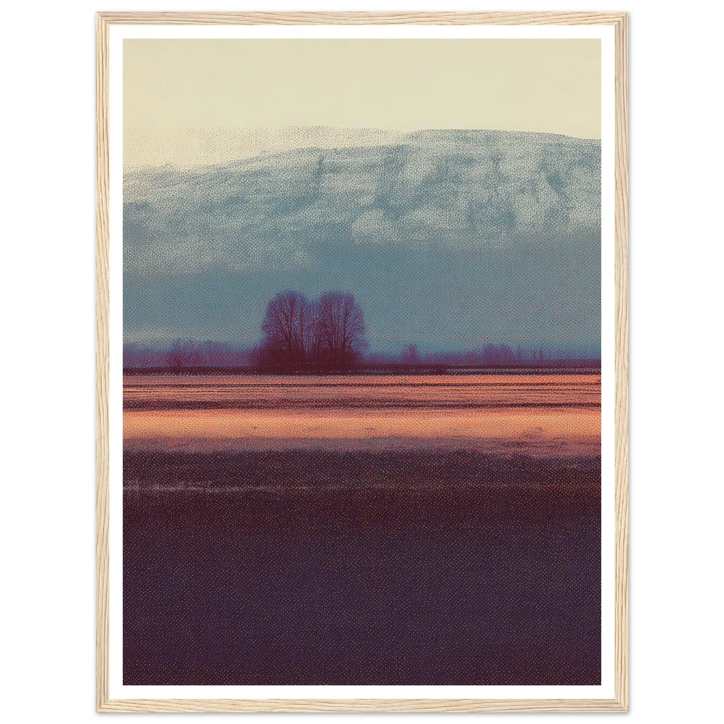 Twin Peaks in Fog - Framed Poster - 30x40 cm / 12x16″ - Black frame