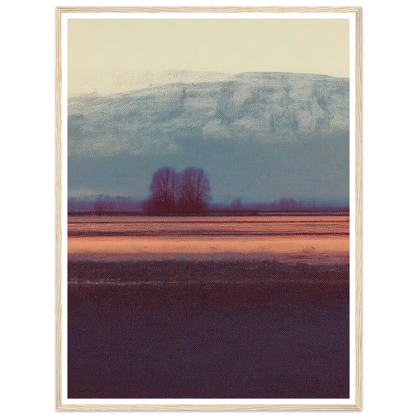 Twin Peaks in Fog - Framed Poster - 30x40 cm / 12x16″ - Black frame