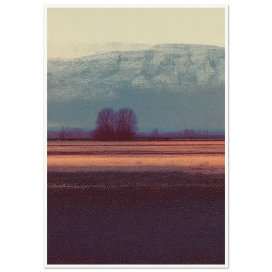 Twin Peaks in Fog - Framed Poster - 30x40 cm / 12x16″ - Black frame