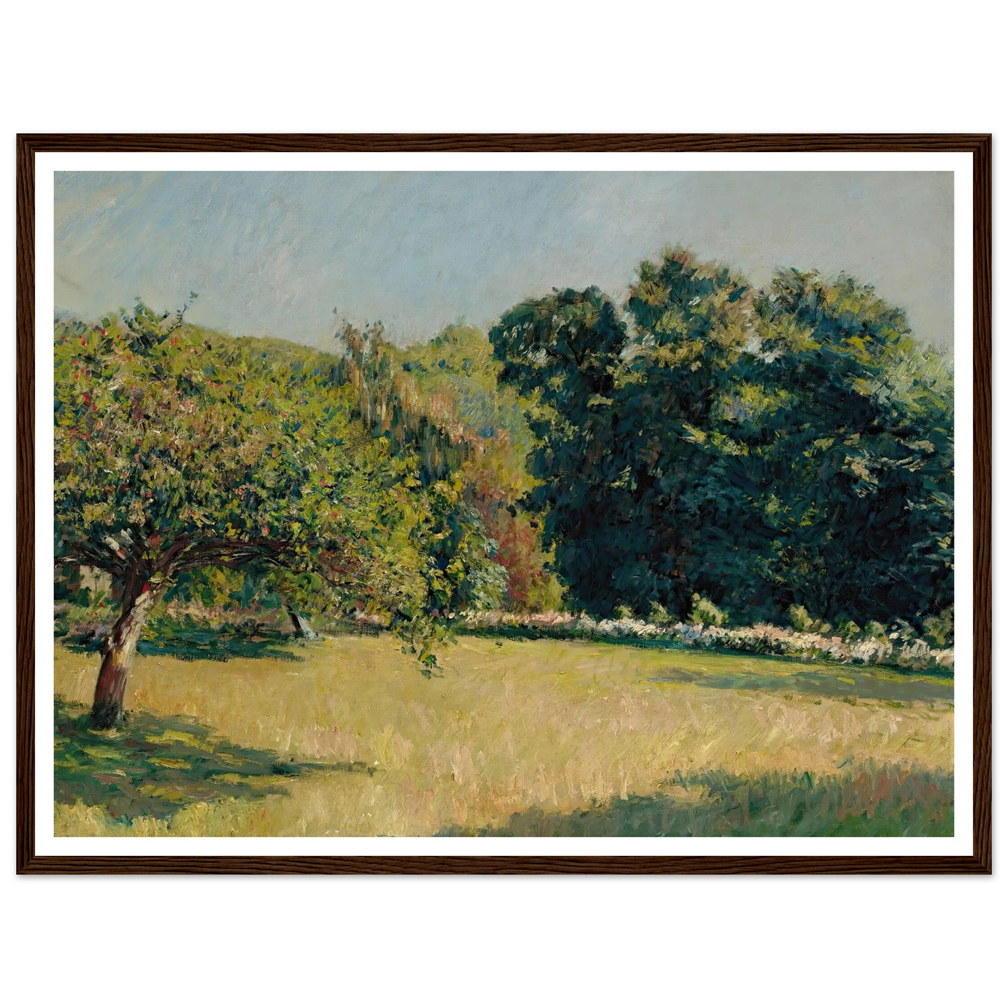 Un Jardin À Trouville (1882) Art Print | Gustave Caillebotte - Framed Poster - 30x40 cm / 12x16″ - Black frame