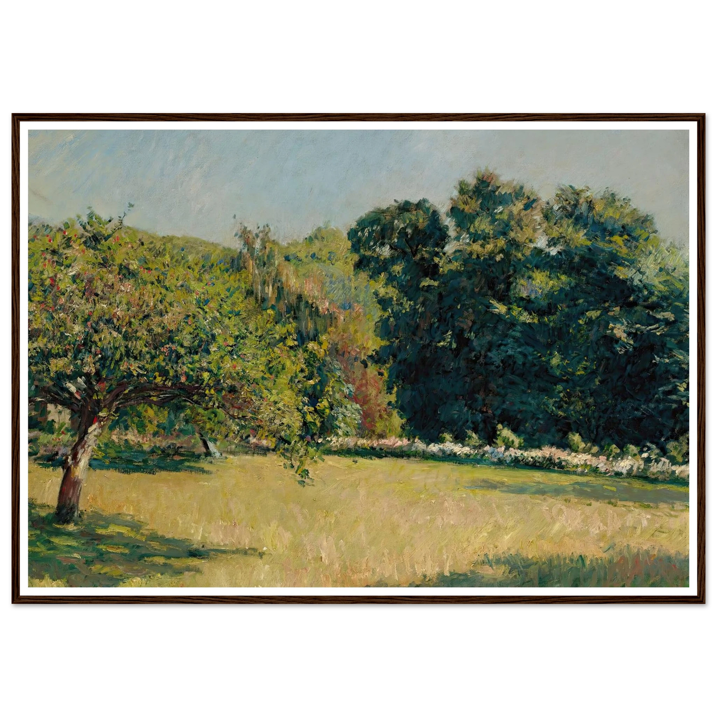 Un Jardin À Trouville (1882) Art Print | Gustave Caillebotte - Framed Poster - 30x40 cm / 12x16″ - Black frame